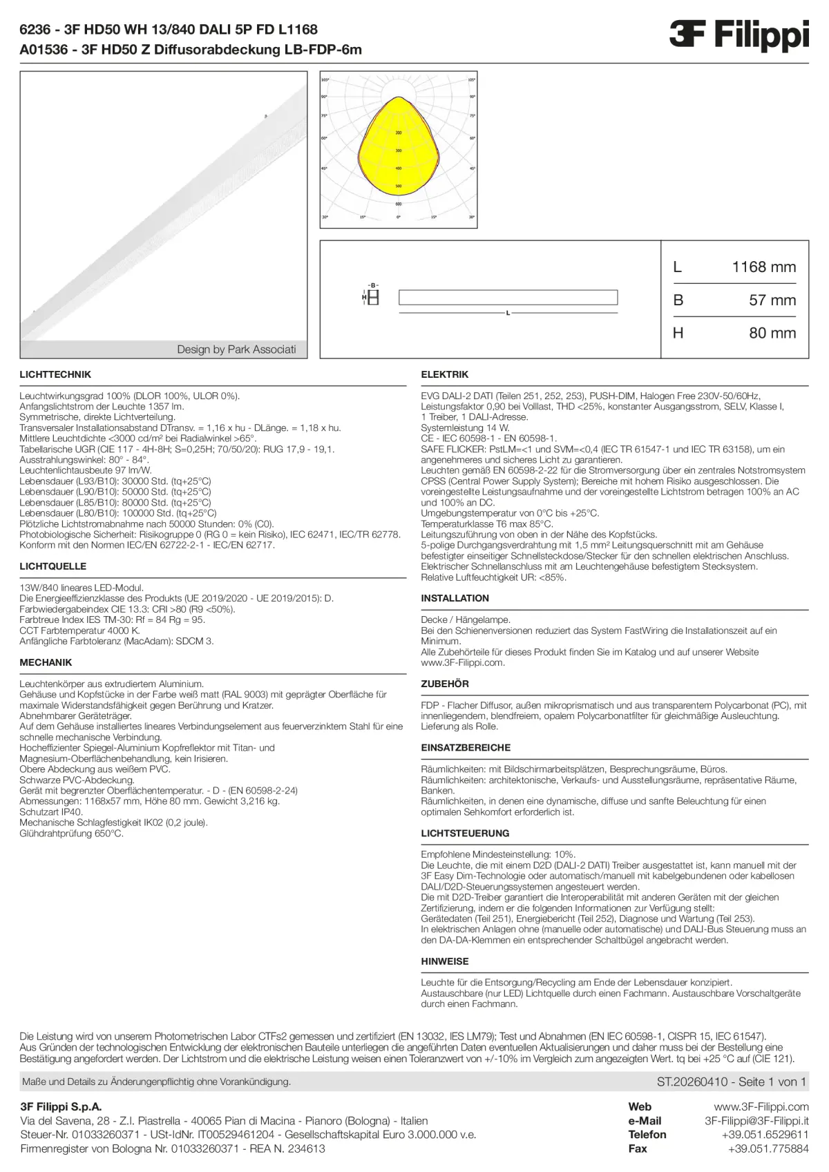 6236+A01536 - 3F HD50 WH 13-840 DALI 5P FD L1168 + FDP - Datasheet - de