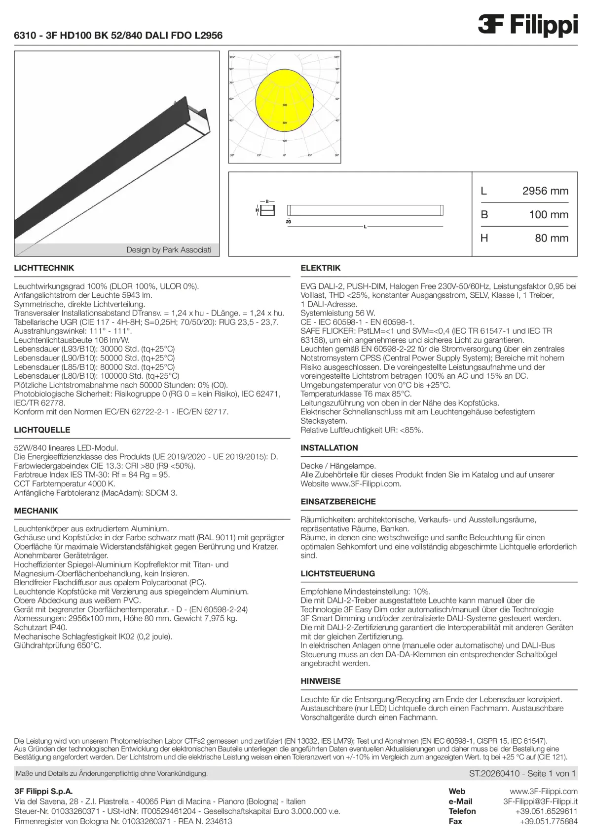 6310 - 3F HD100 BK 52-840 DALI FDO L2956 - Datasheet - de