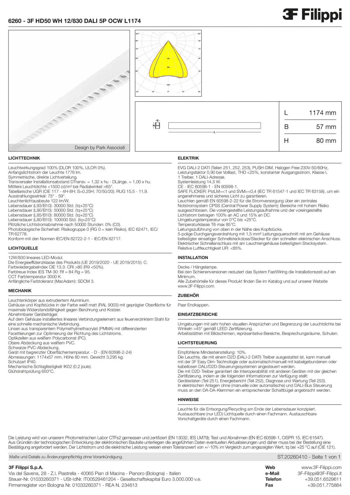 6260 - 3F HD50 WH 12-830 DALI 5P OCW L1174 - Datasheet - de