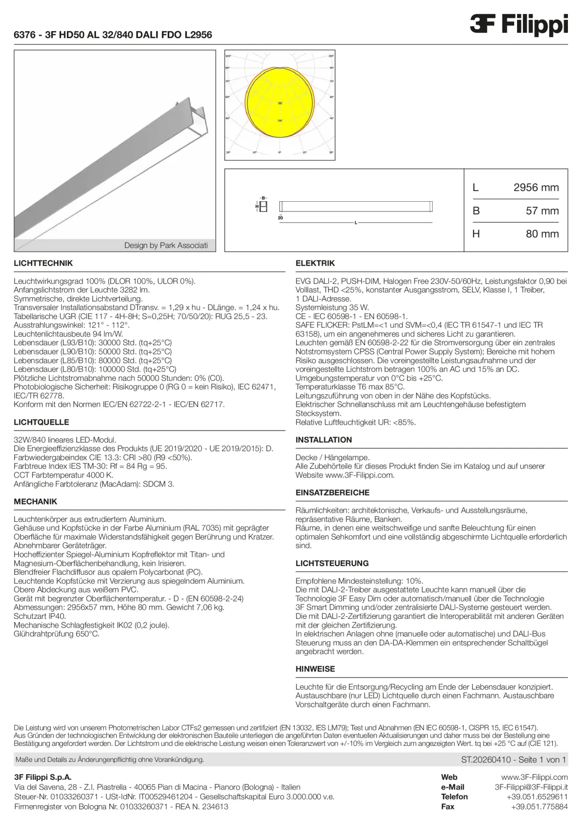 6376 - 3F HD50 AL 32-840 DALI FDO L2956 - Datasheet - de