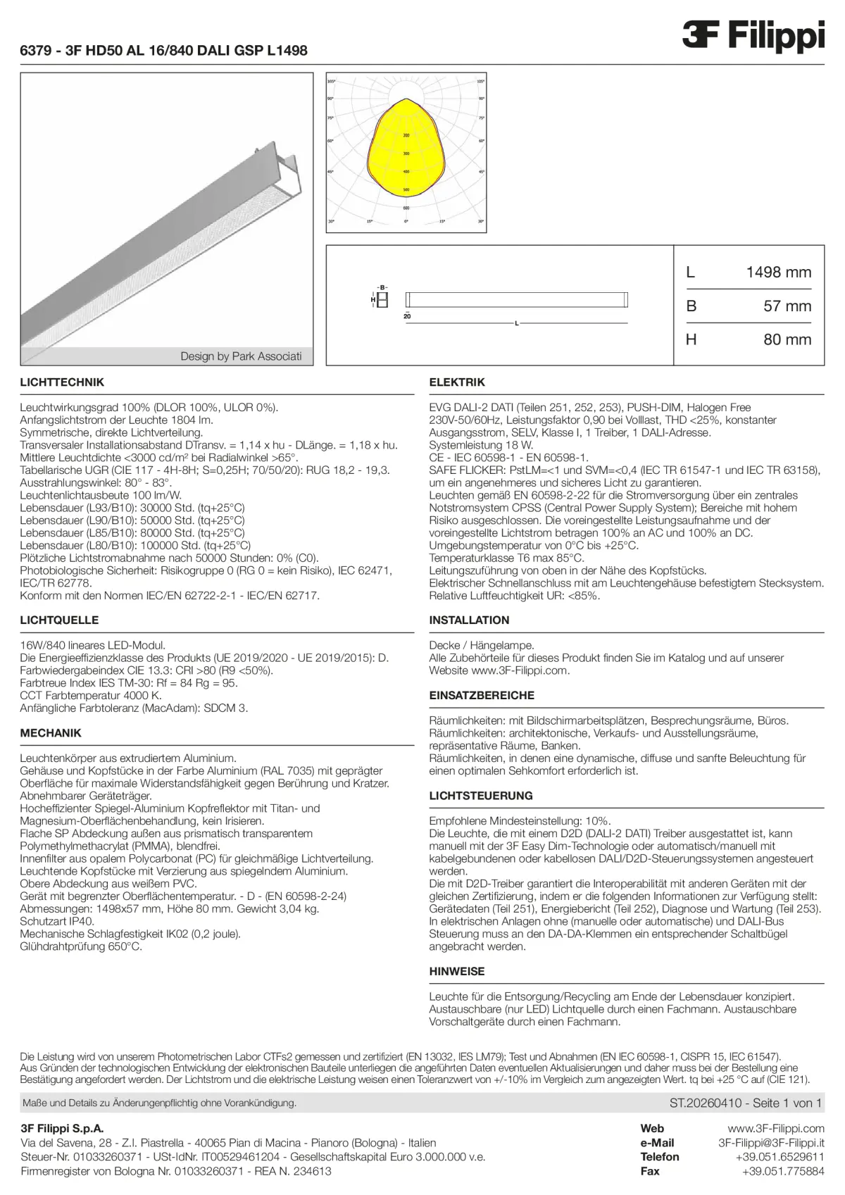 6379 - 3F HD50 AL 16-840 DALI GSP L1498 - Datasheet - de