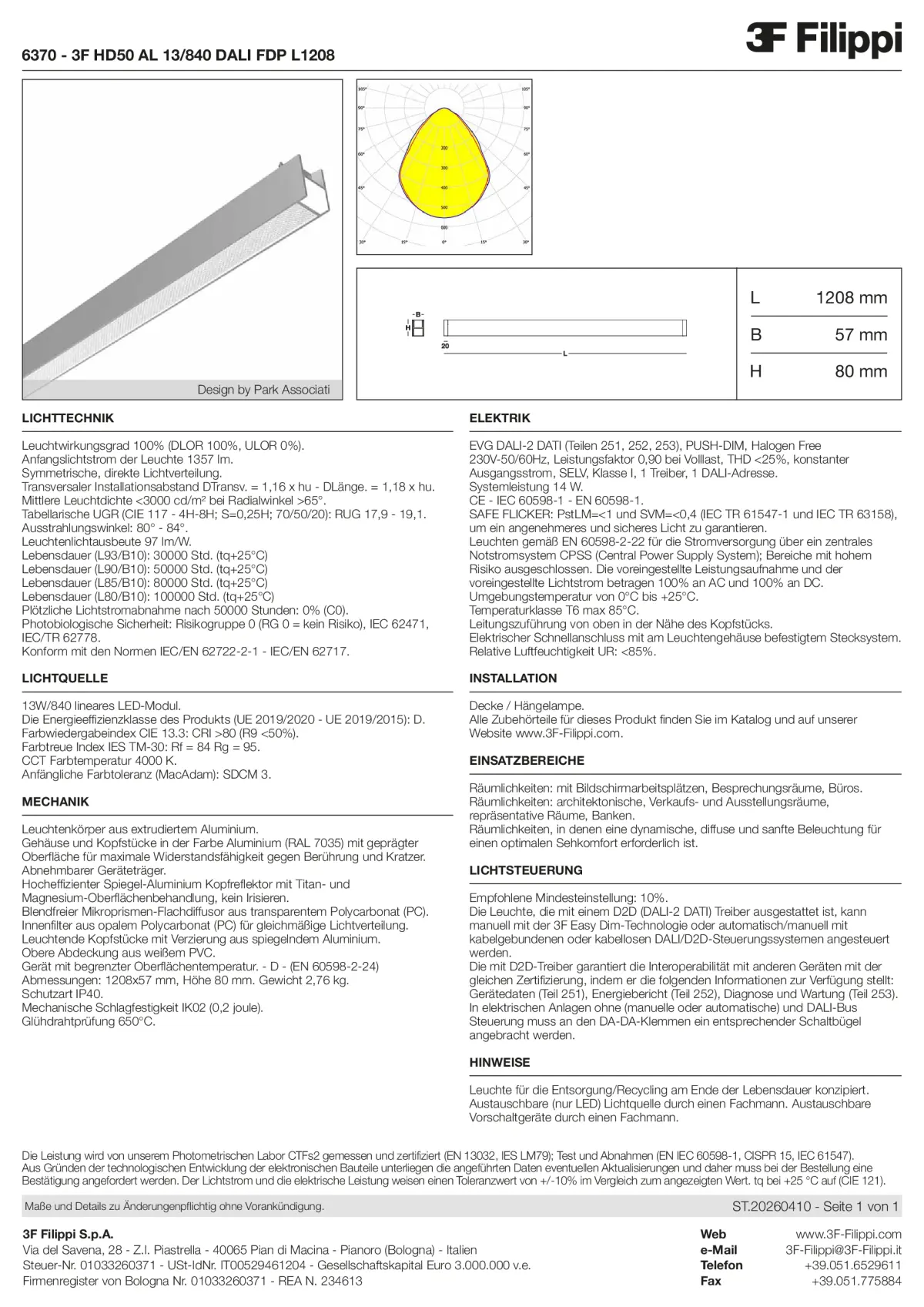 6370 - 3F HD50 AL 13-840 DALI FDP L1208 - Datasheet - de