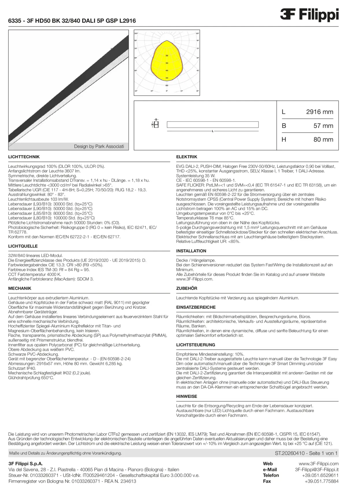 6335 - 3F HD50 BK 32-840 DALI 5P GSP L2916 - Datasheet - de