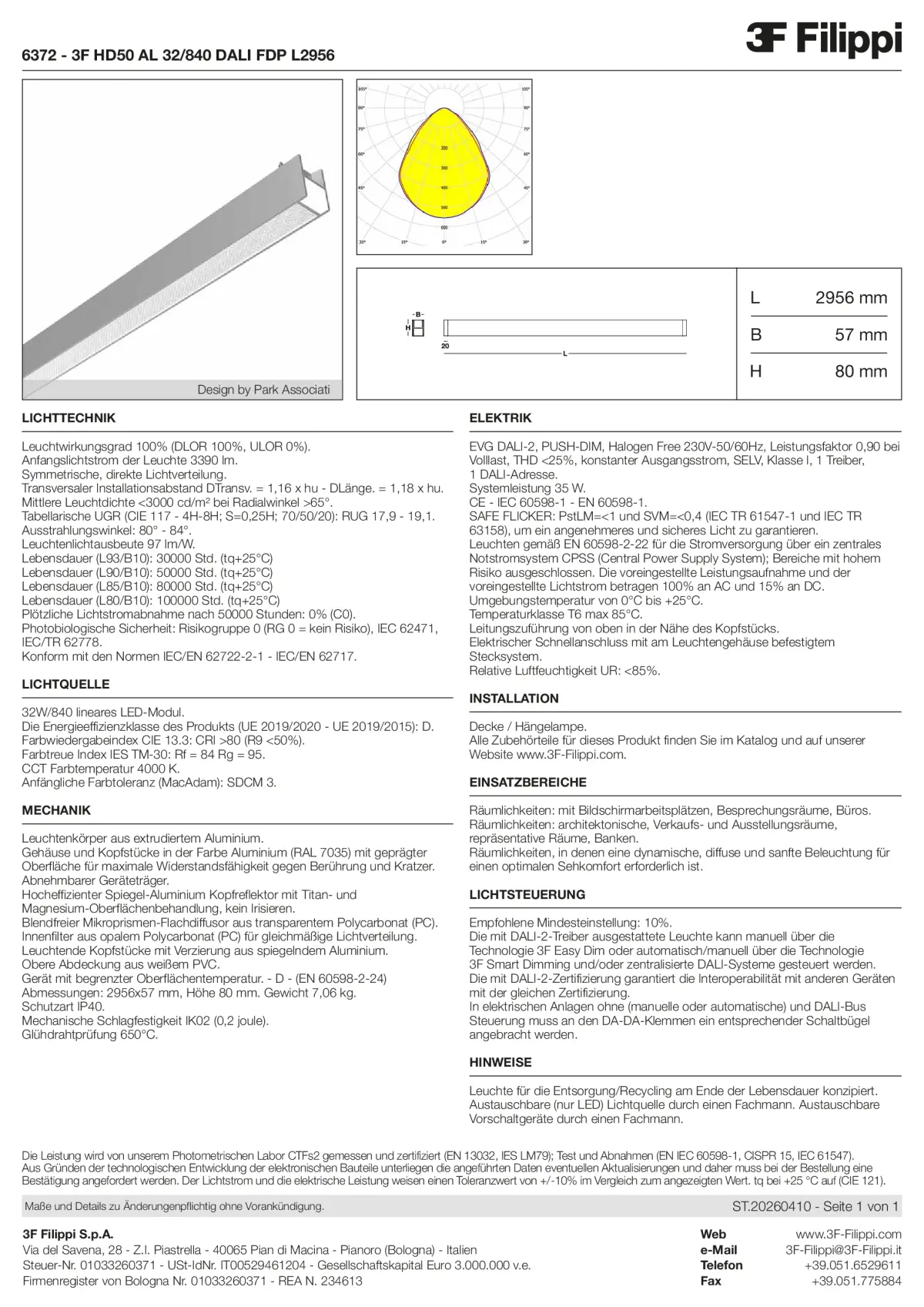 6372 - 3F HD50 AL 32-840 DALI FDP L2956 - Datasheet - de