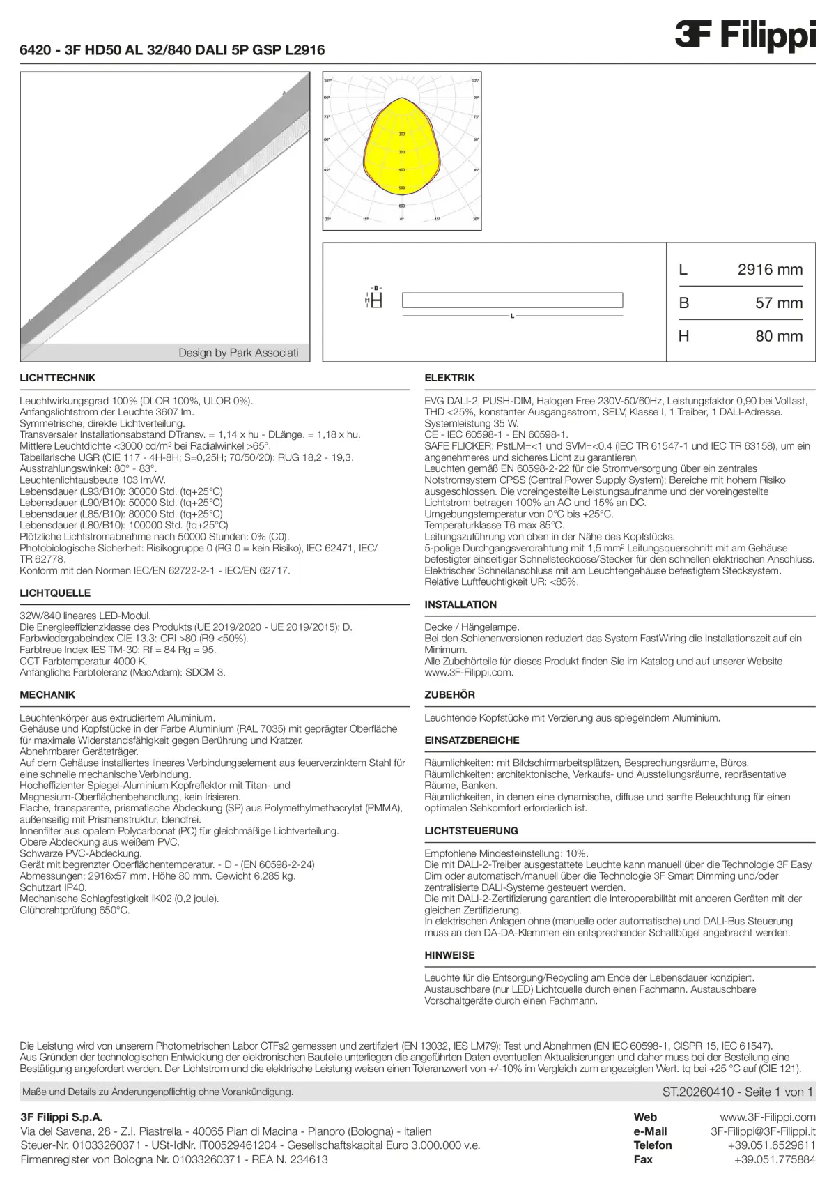 6420 - 3F HD50 AL 32-840 DALI 5P GSP L2916 - Datasheet - de