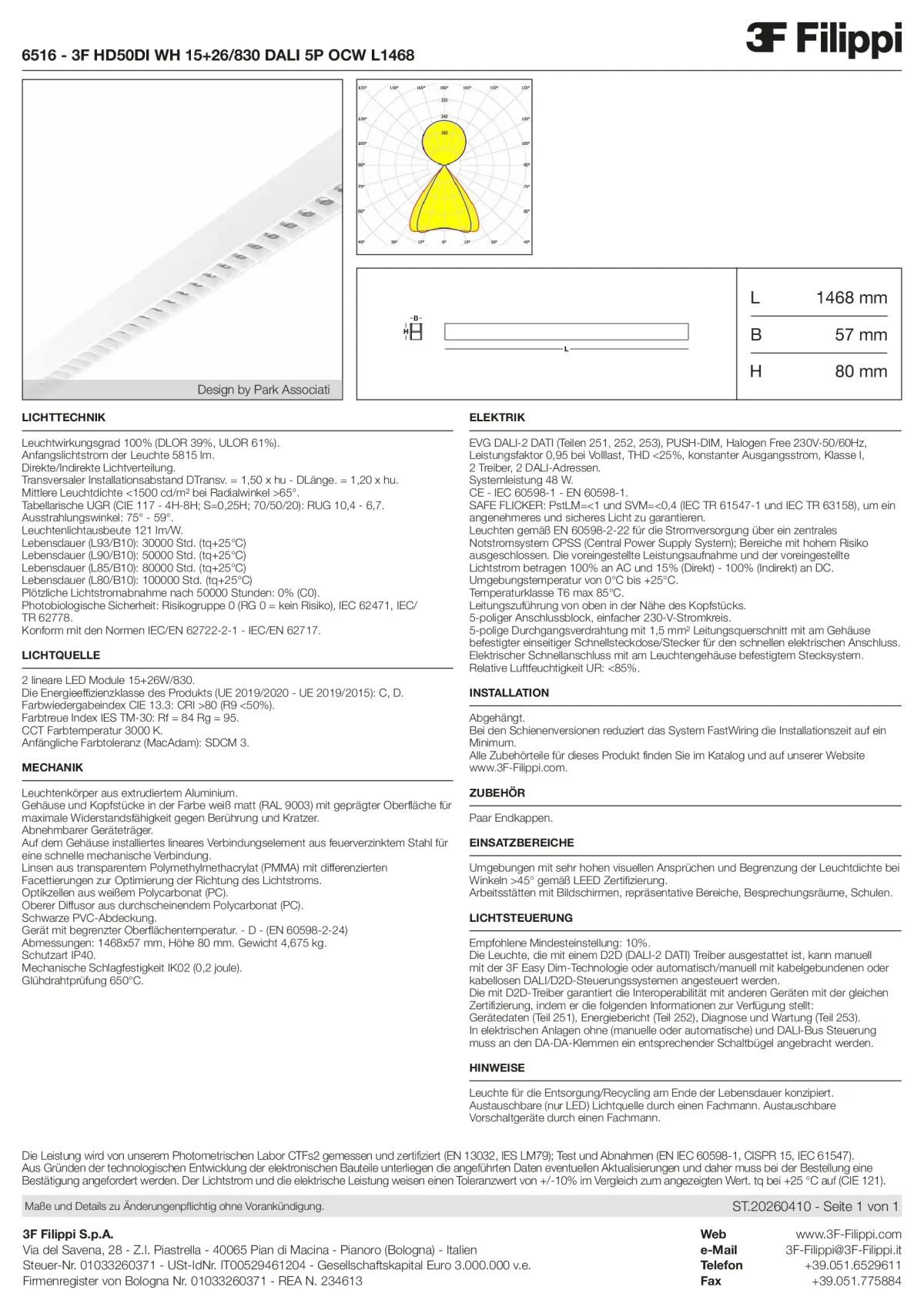 6516 - 3F HD50DI WH 15+26-830 DALI 5P OCW L1468 - Datasheet - de