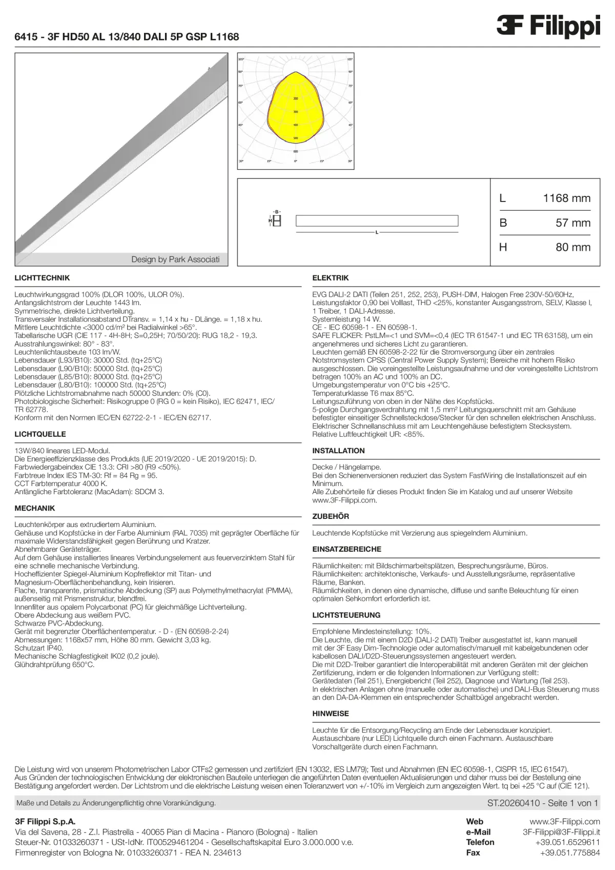 6415 - 3F HD50 AL 13-840 DALI 5P GSP L1168 - Datasheet - de