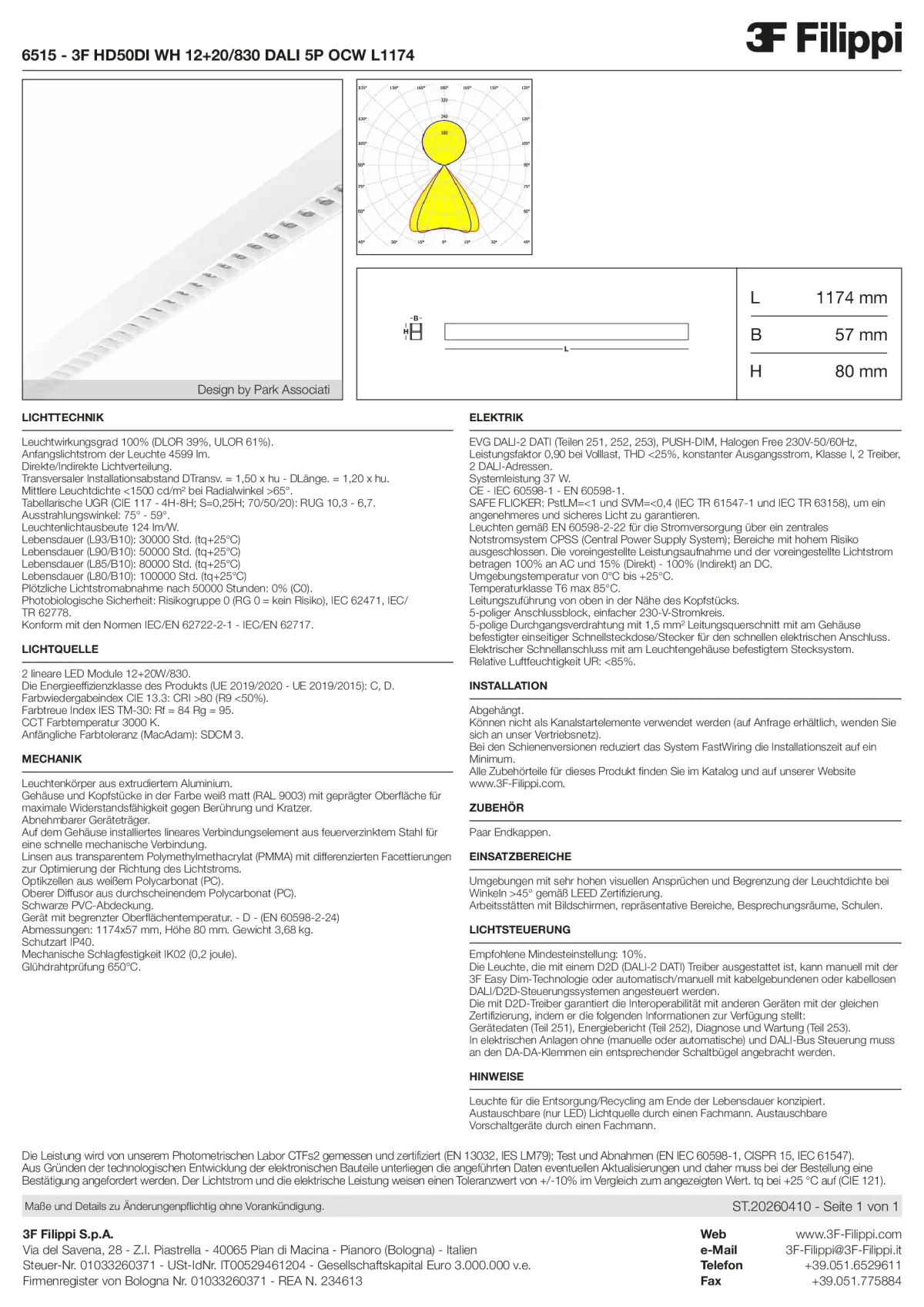 6515 - 3F HD50DI WH 12+20-830 DALI 5P OCW L1174 - Datasheet - de