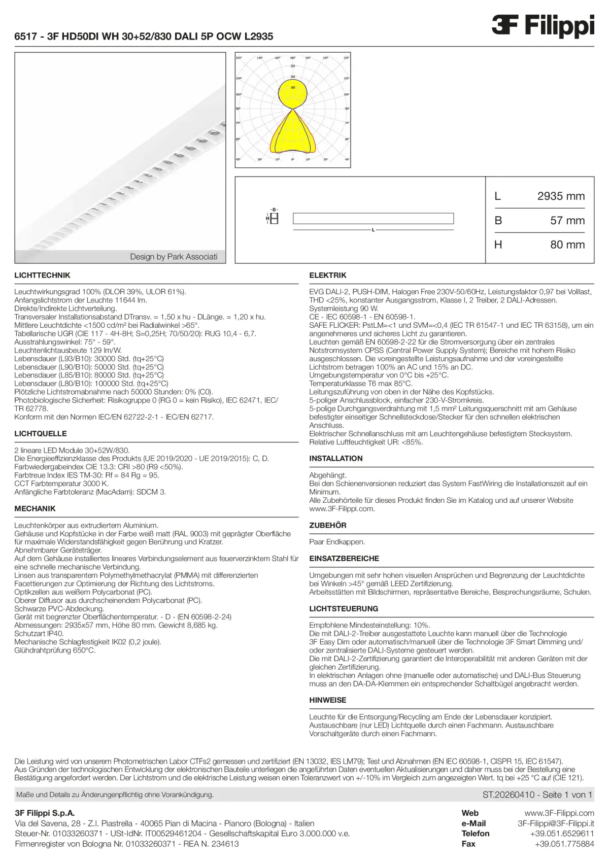 6517 - 3F HD50DI WH 30+52-830 DALI 5P OCW L2935 - Datasheet - de