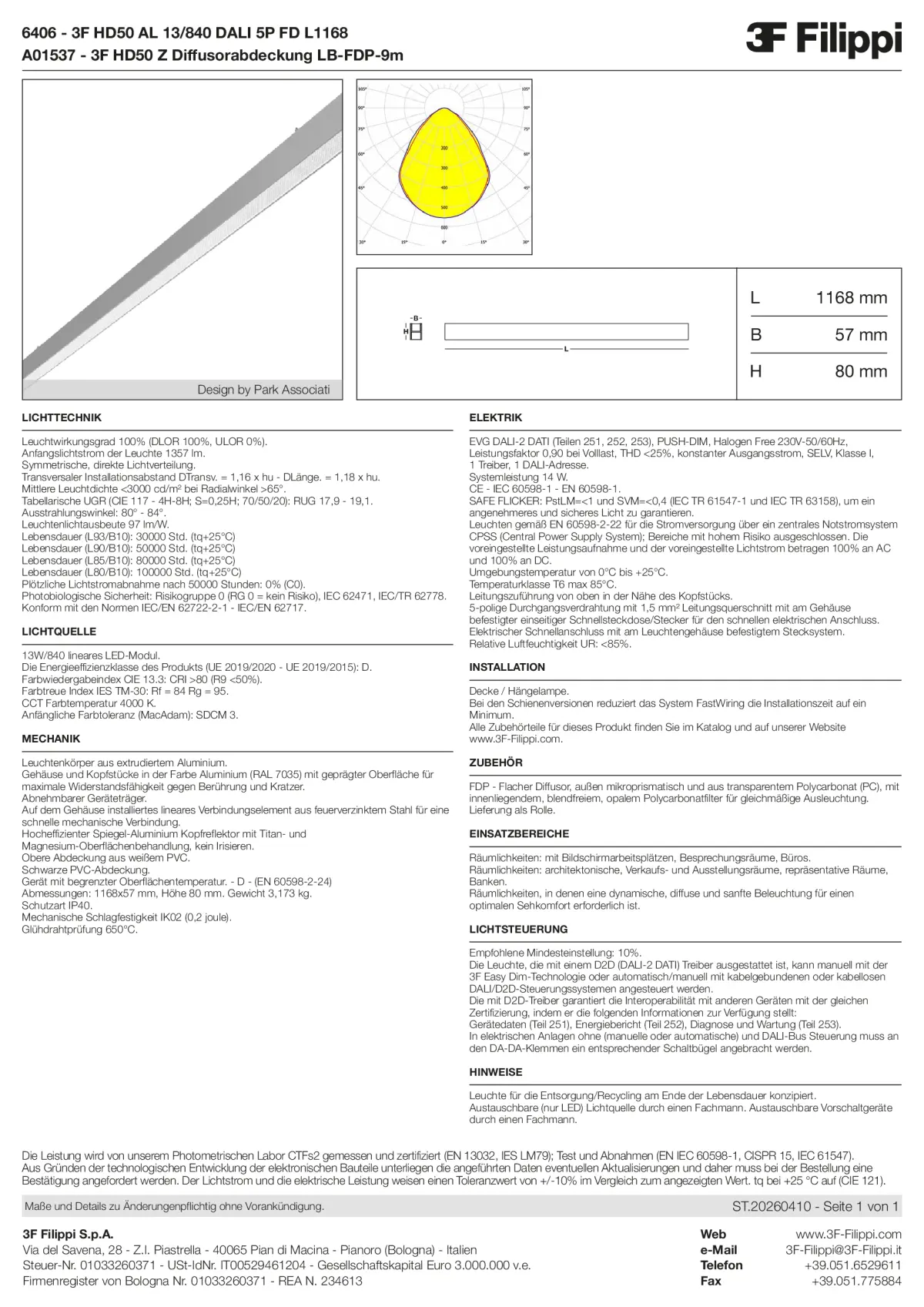 6406+A01537 - 3F HD50 AL 13-840 DALI 5P FD L1168 + FDP - Datasheet - de