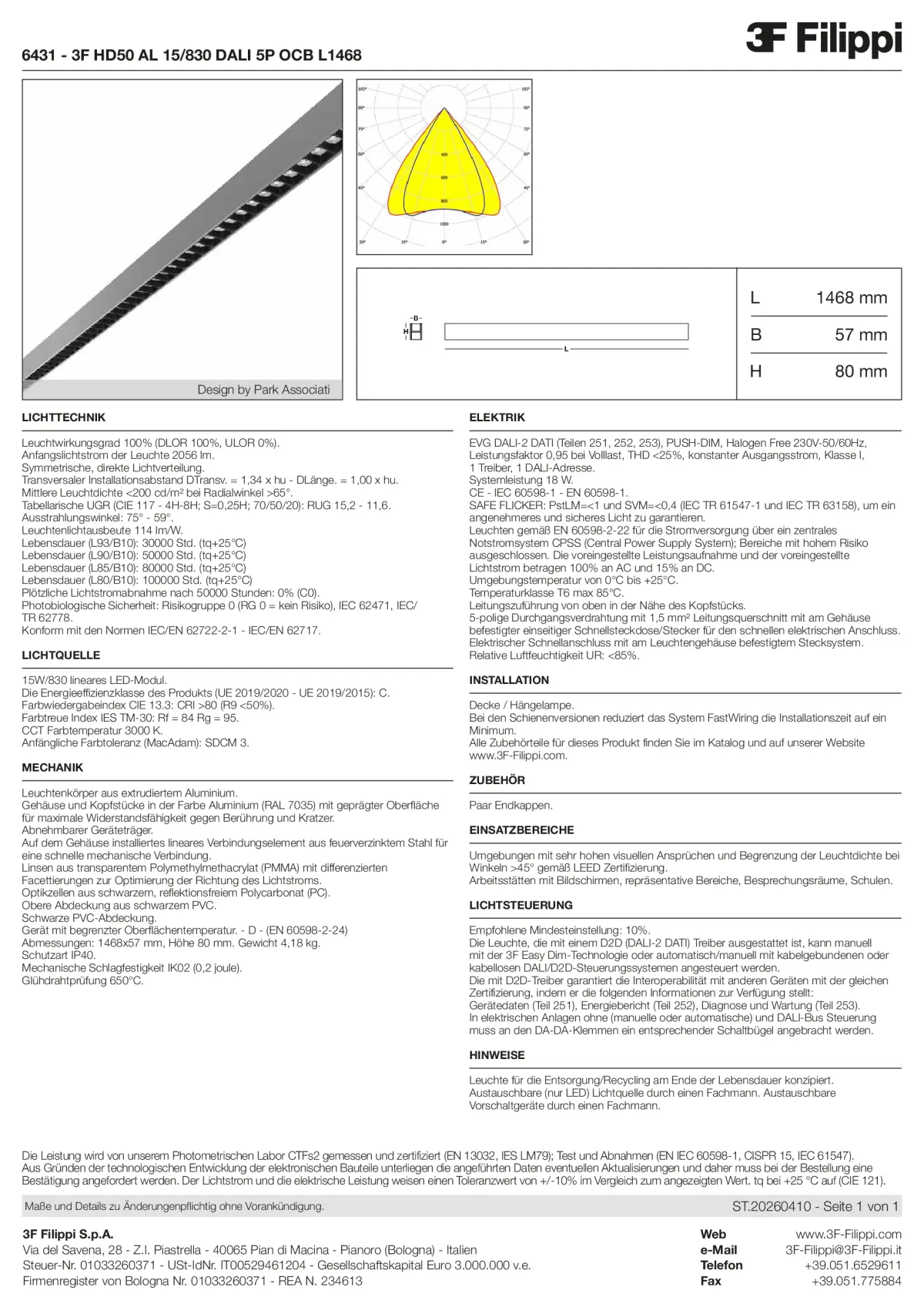6431 - 3F HD50 AL 15-830 DALI 5P OCB L1468 - Datasheet - de