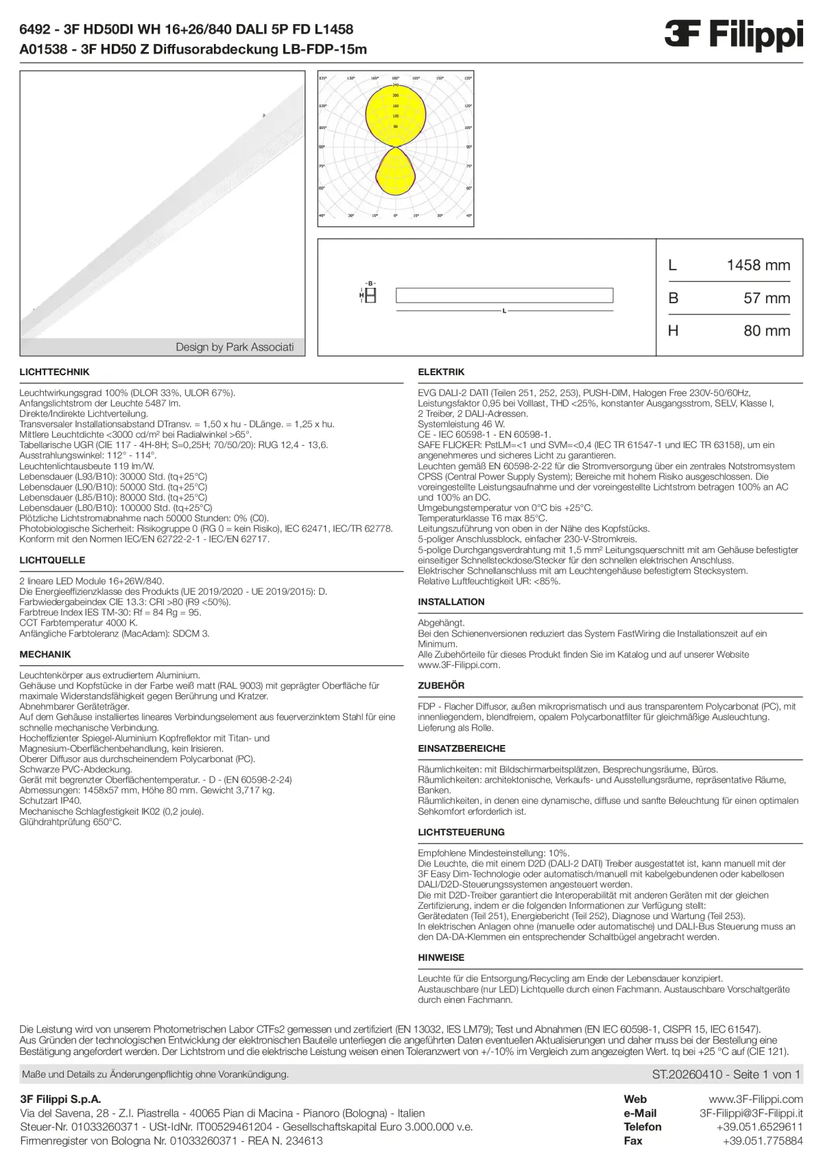 6492+A01538 - 3F HD50DI WH 16+26-840 DALI 5P FD L1458 + FDP - Datasheet - de
