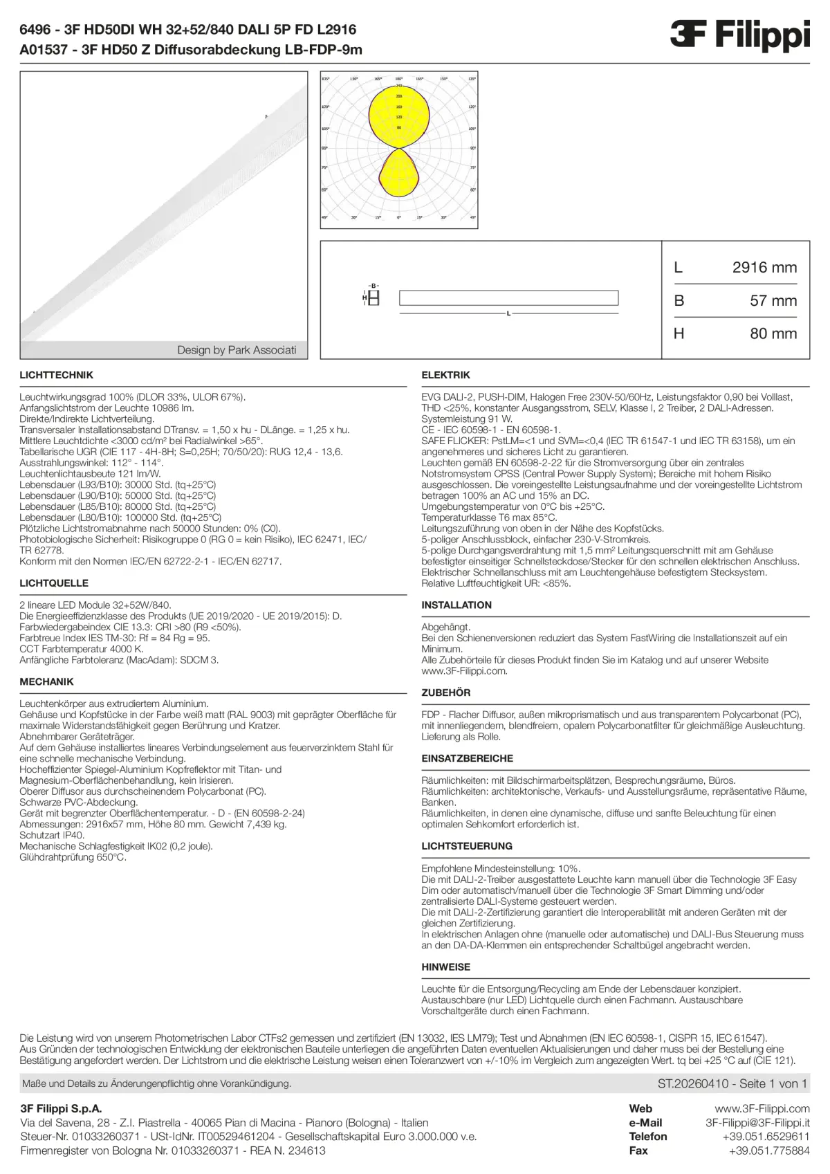 6496+A01537 - 3F HD50DI WH 32+52-840 DALI 5P FD L2916 + FDP - Datasheet - de