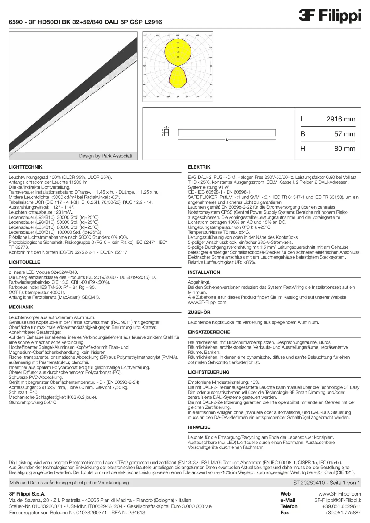 6590 - 3F HD50DI BK 32+52-840 DALI 5P GSP L2916 - Datasheet - de