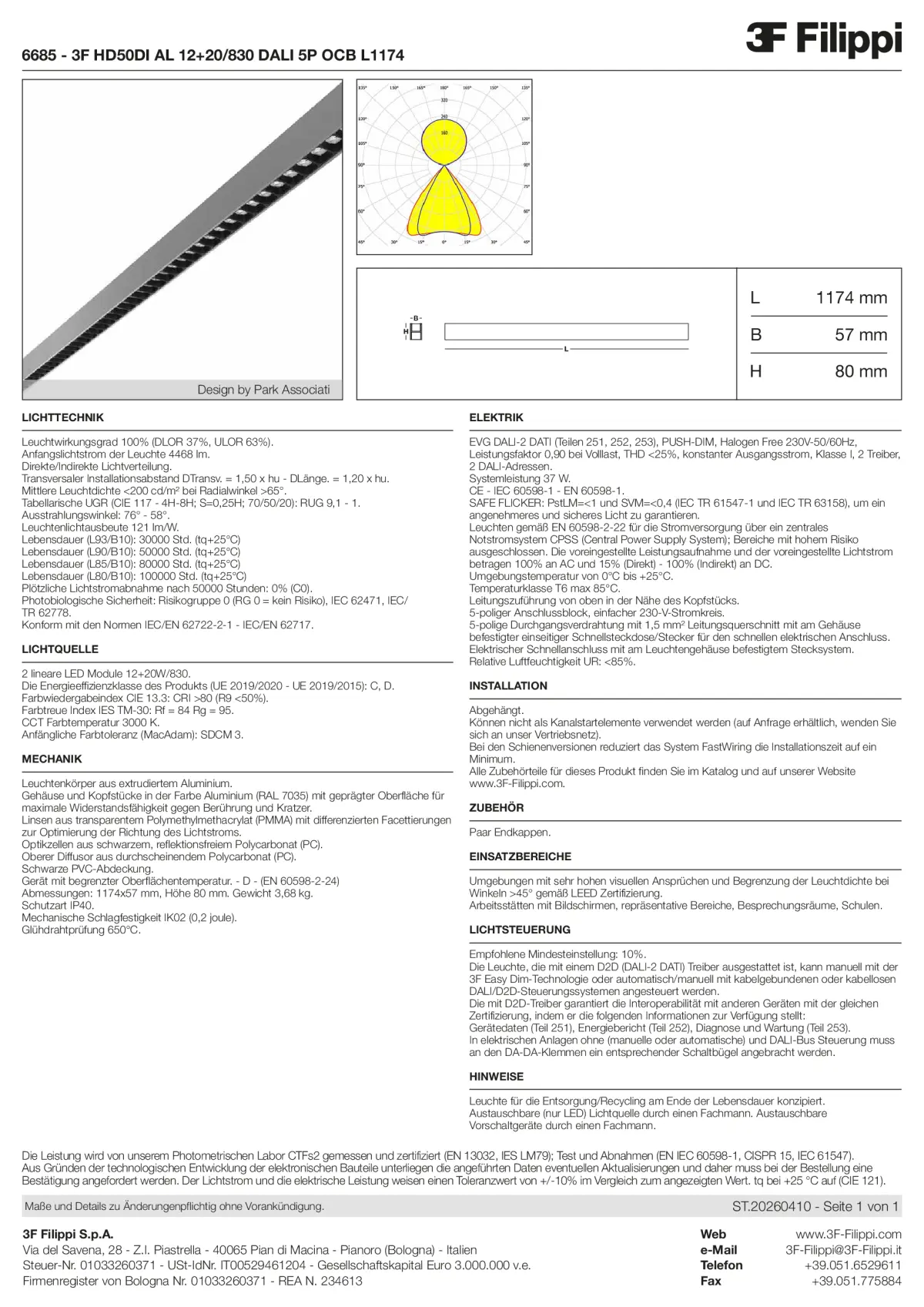 6685 - 3F HD50DI AL 12+20-830 DALI 5P OCB L1174 - Datasheet - de