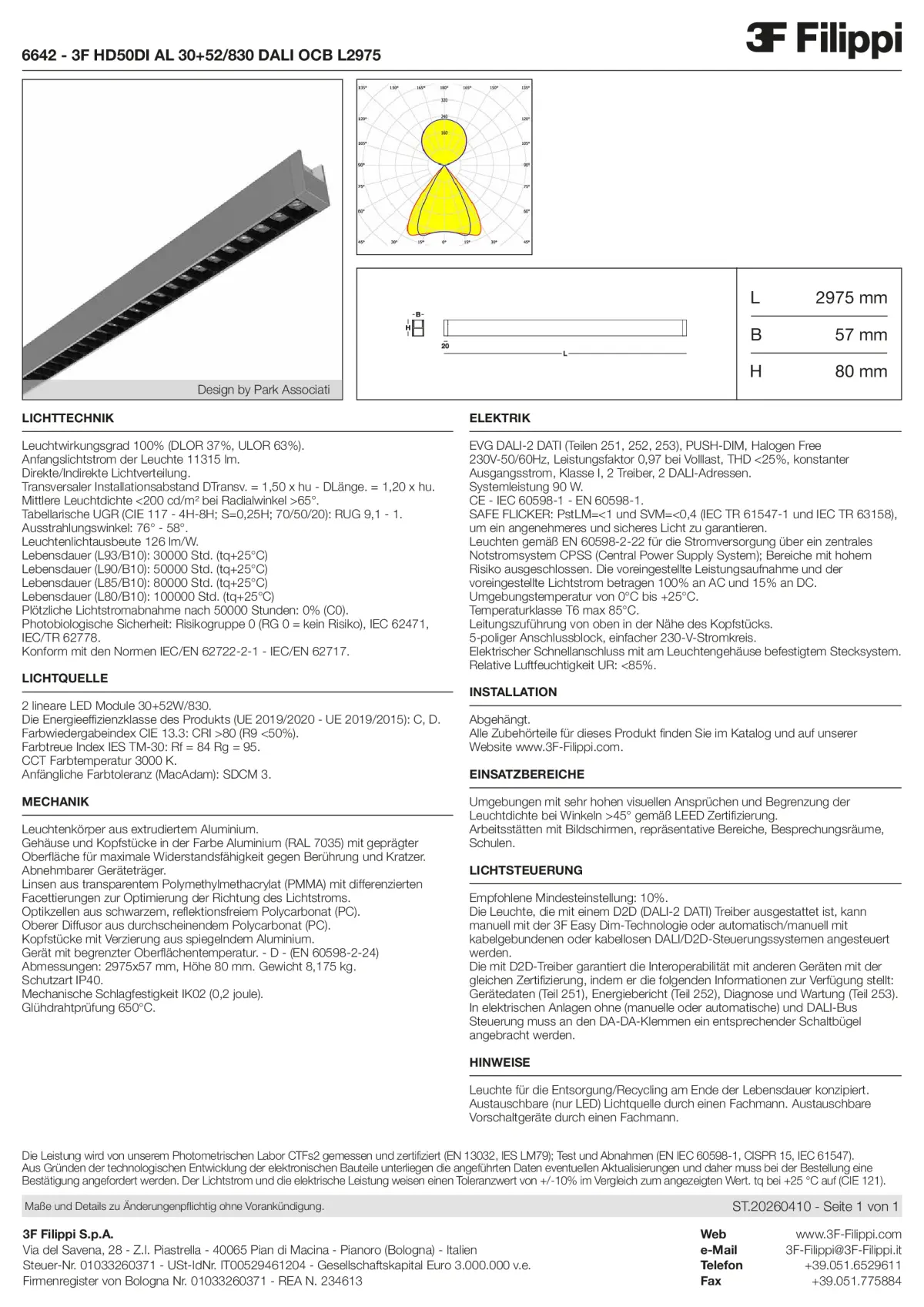 6642 - 3F HD50DI AL 30+52-830 DALI OCB L2975 - Datasheet - de
