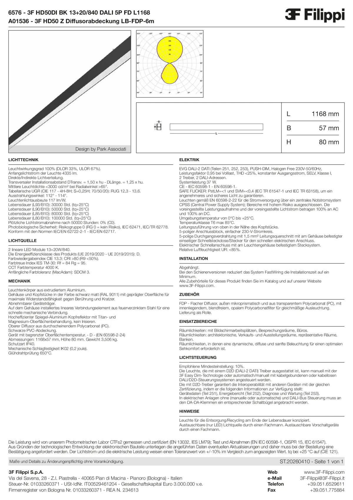6576+A01536 - 3F HD50DI BK 13+20-840 DALI 5P FD L1168 + FDP - Datasheet - de