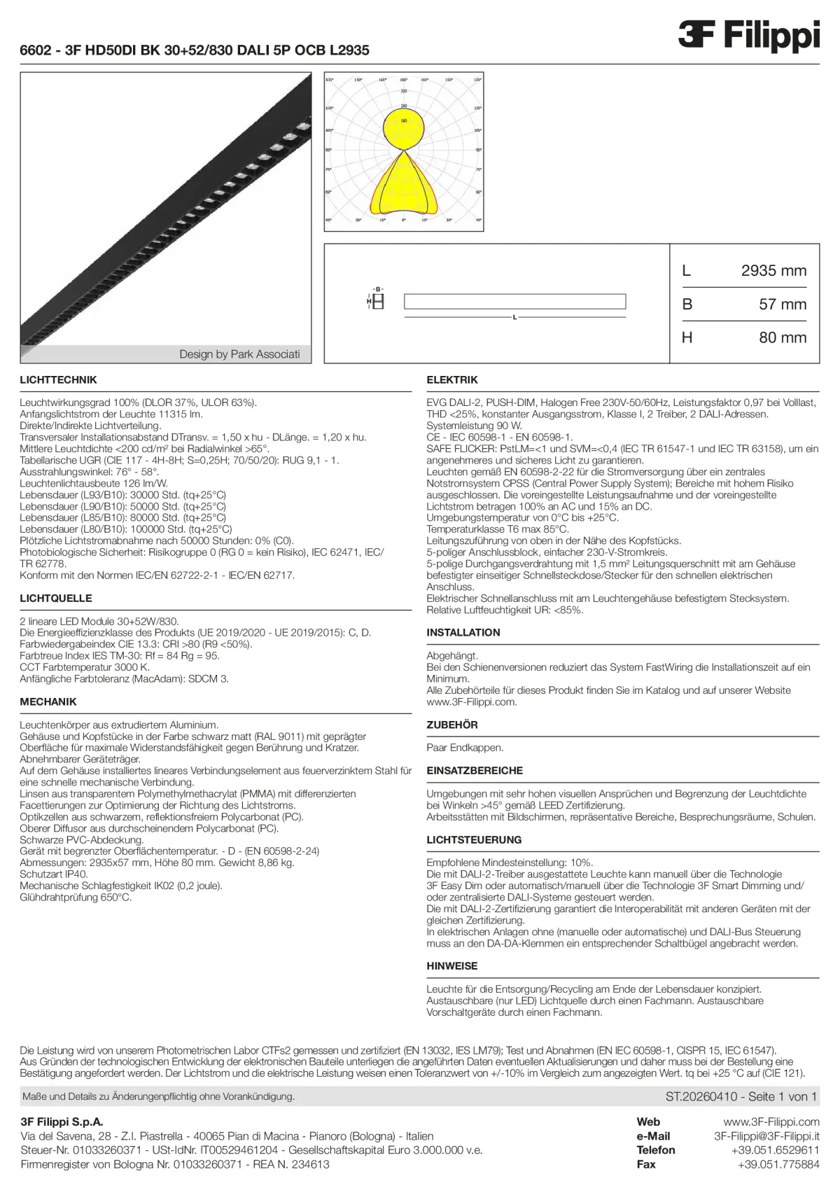 6602 - 3F HD50DI BK 30+52-830 DALI 5P OCB L2935 - Datasheet - de
