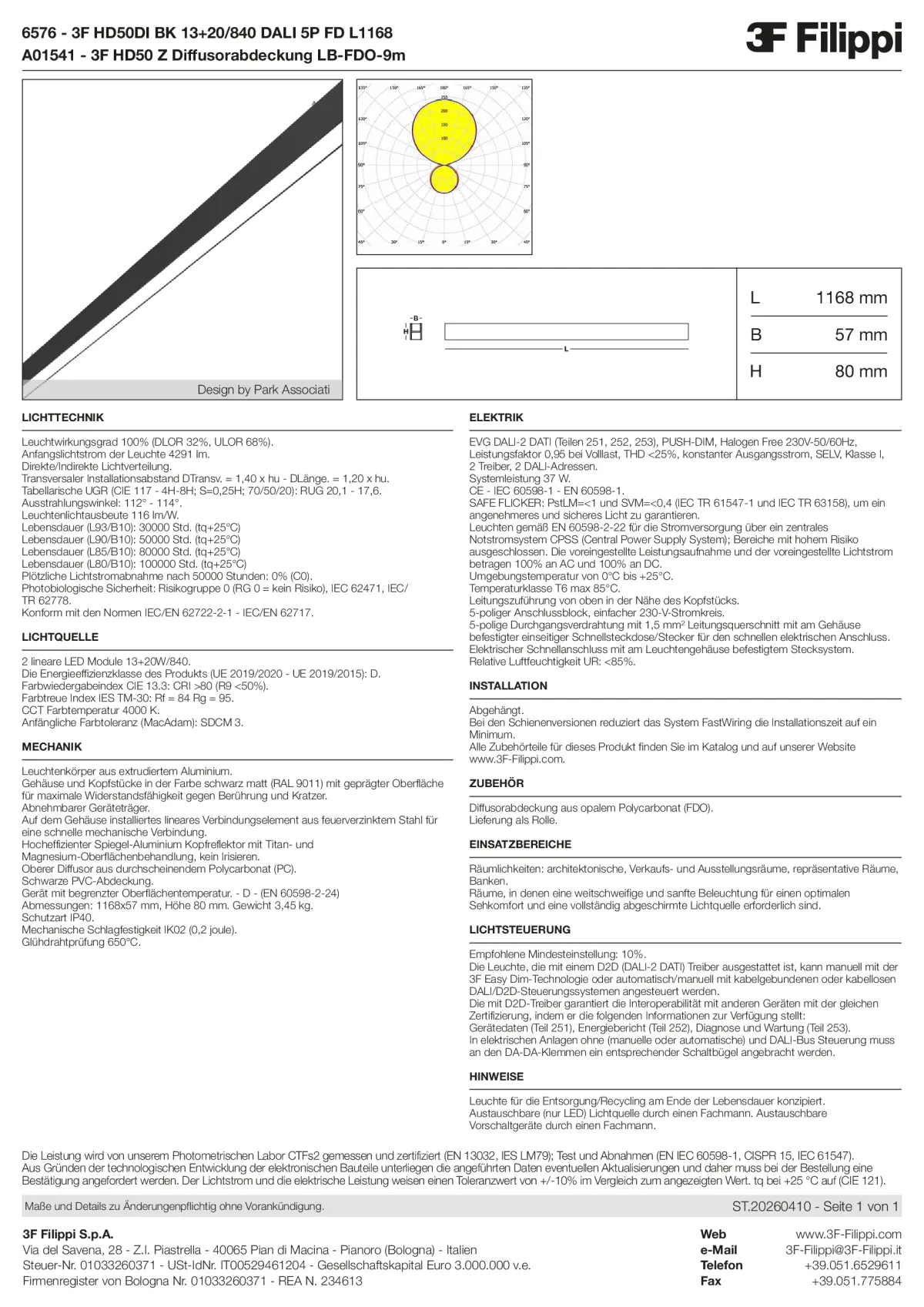 6576+A01541 - 3F HD50DI BK 13+20-840 DALI 5P FD L1168 + FDO - Datasheet - de