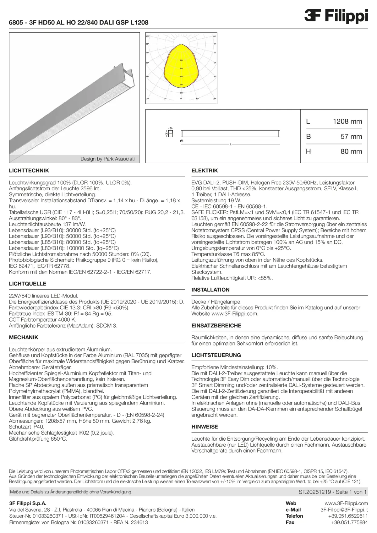 6805 - 3F HD50 AL HO 22-840 DALI GSP L1208 - Datasheet - de