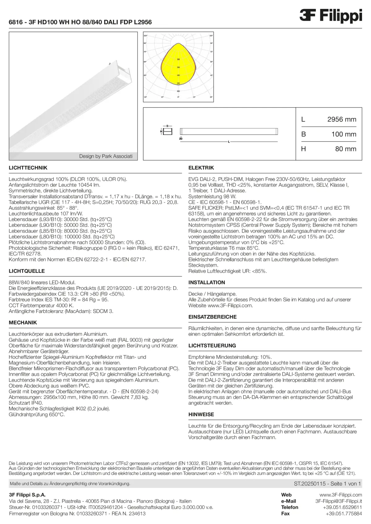 6816 - 3F HD100 WH HO 88-840 DALI FDP L2956 - Datasheet - de