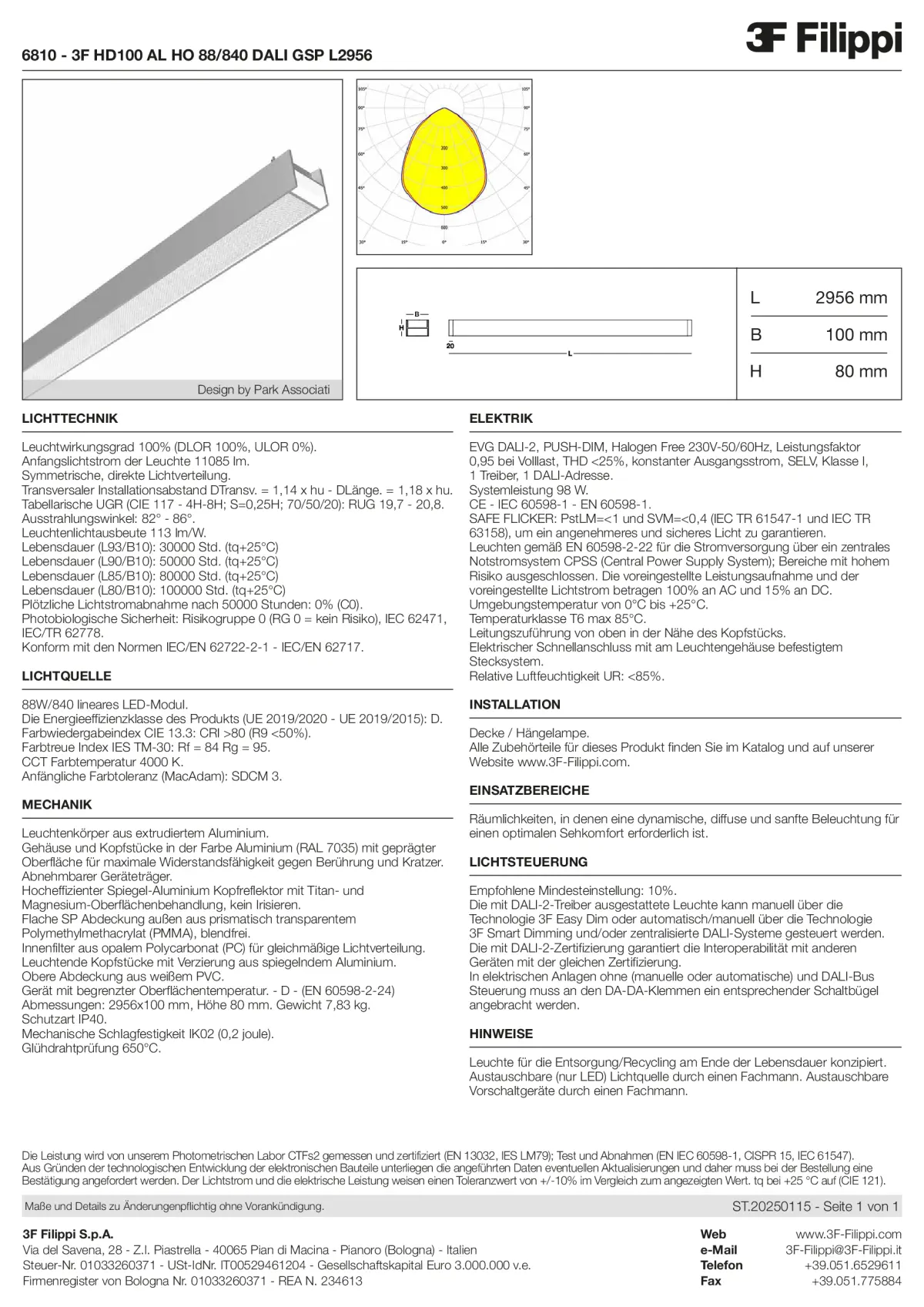 6810 - 3F HD100 AL HO 88-840 DALI GSP L2956 - Datasheet - de
