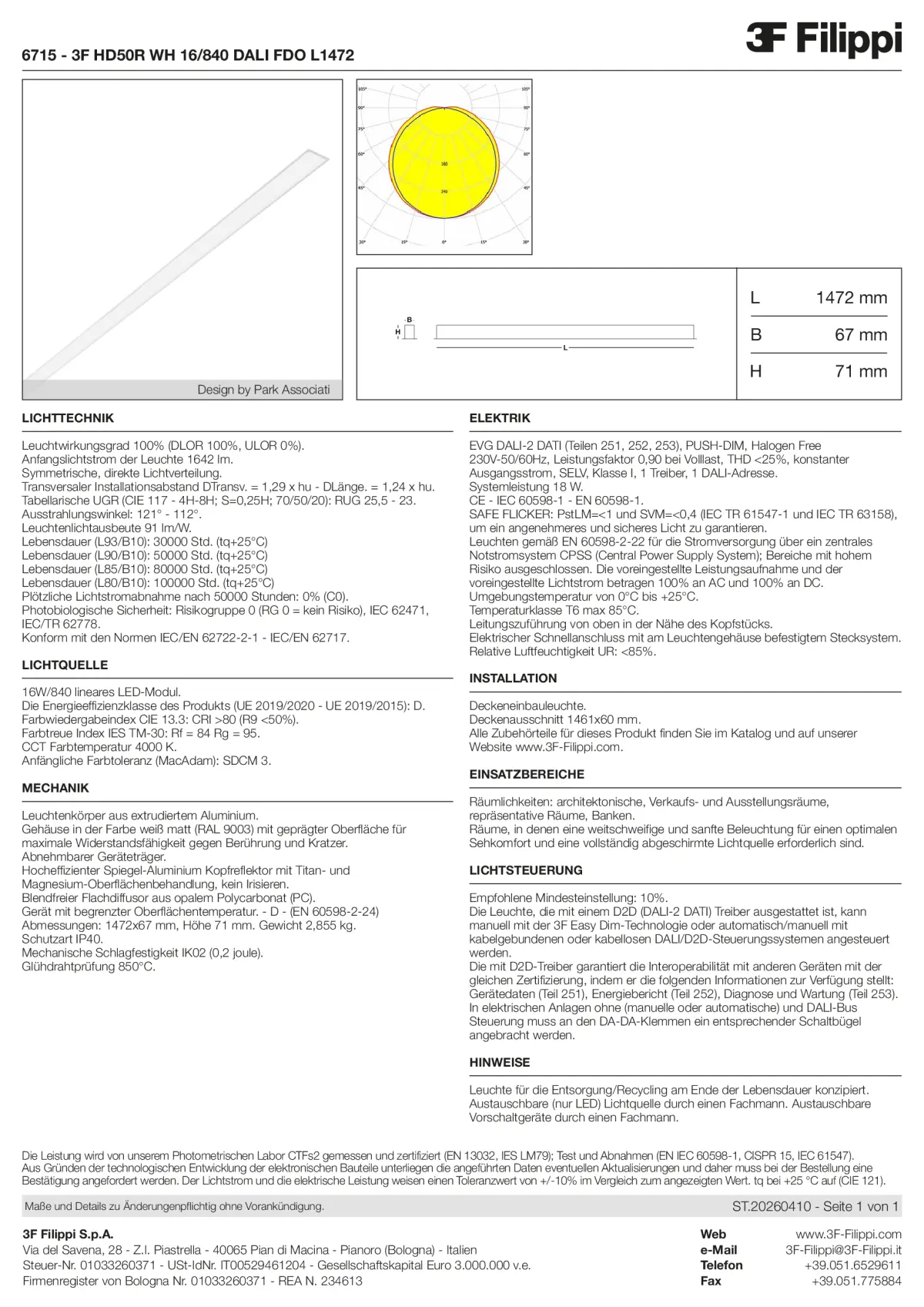 6715 - 3F HD50R WH 16-840 DALI FDO L1472 - Datasheet - de