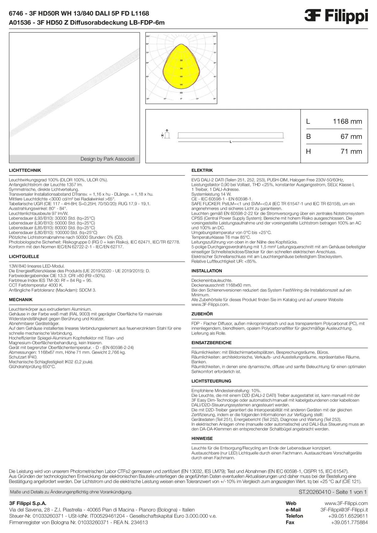 6746+A01536 - 3F HD50R WH 13-840 DALI 5P FD L1168 + FDP - Datasheet - de