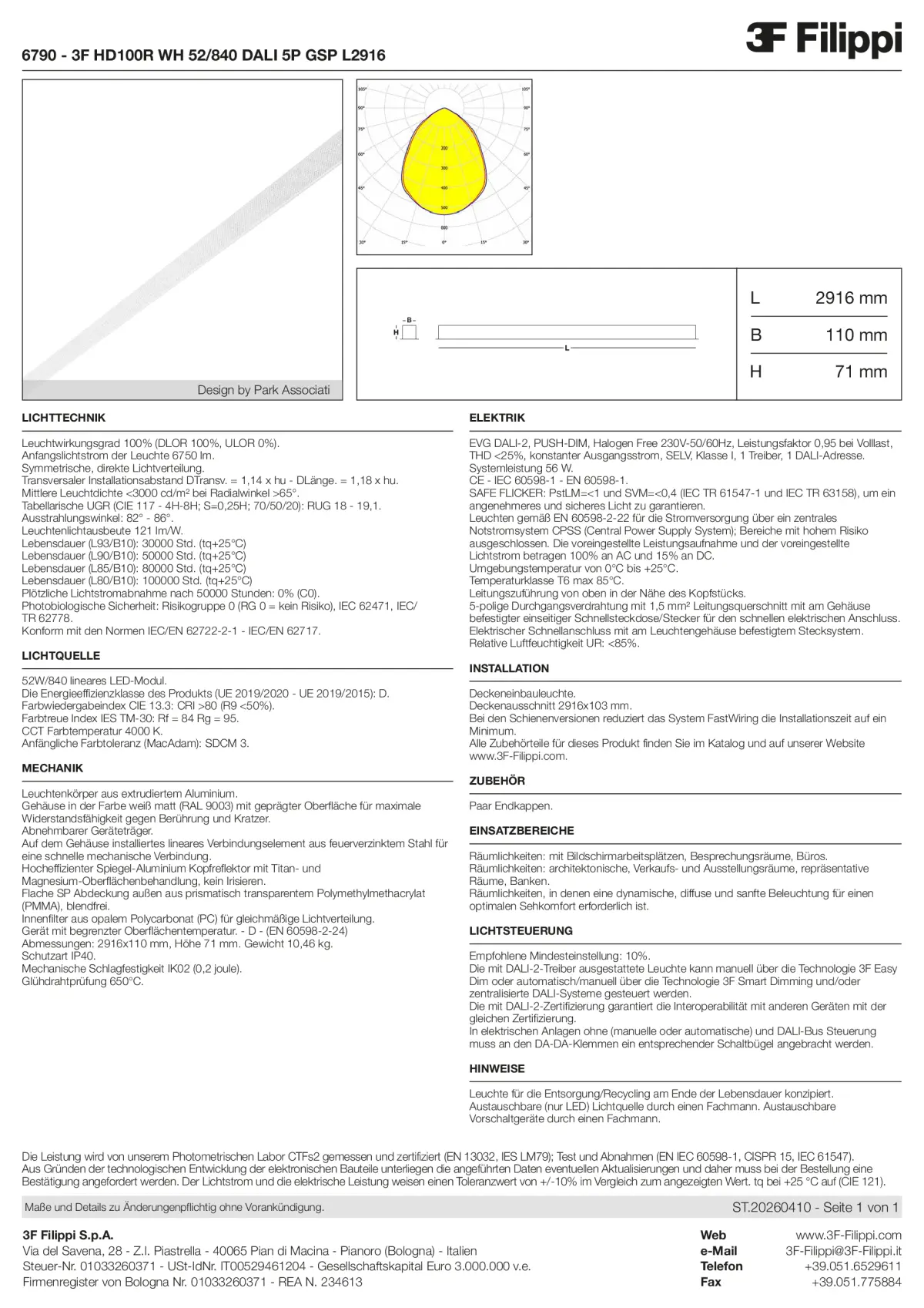 6790 - 3F HD100R WH 52-840 DALI 5P GSP L2916 - Datasheet - de