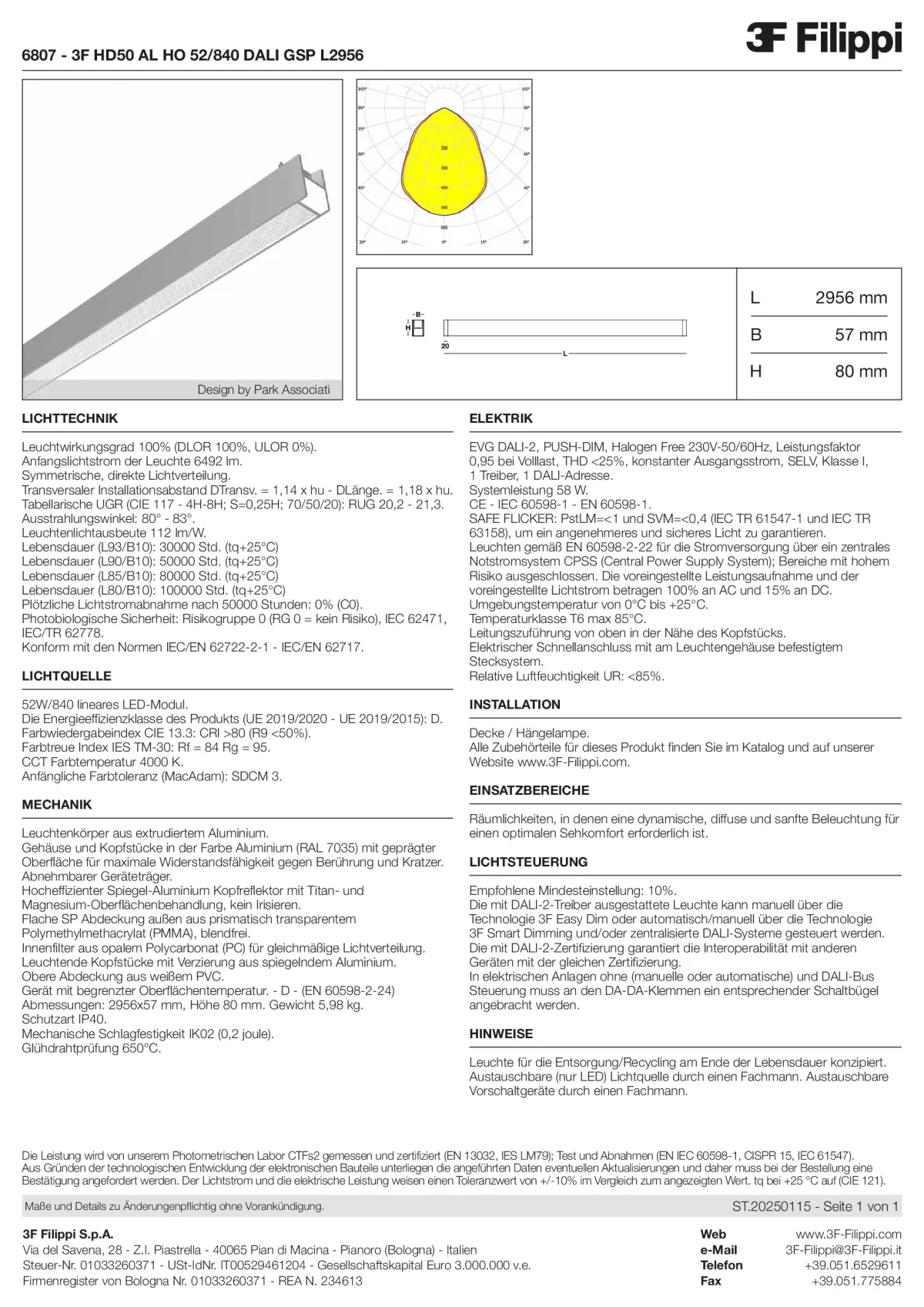6807 - 3F HD50 AL HO 52-840 DALI GSP L2956 - Datasheet - de