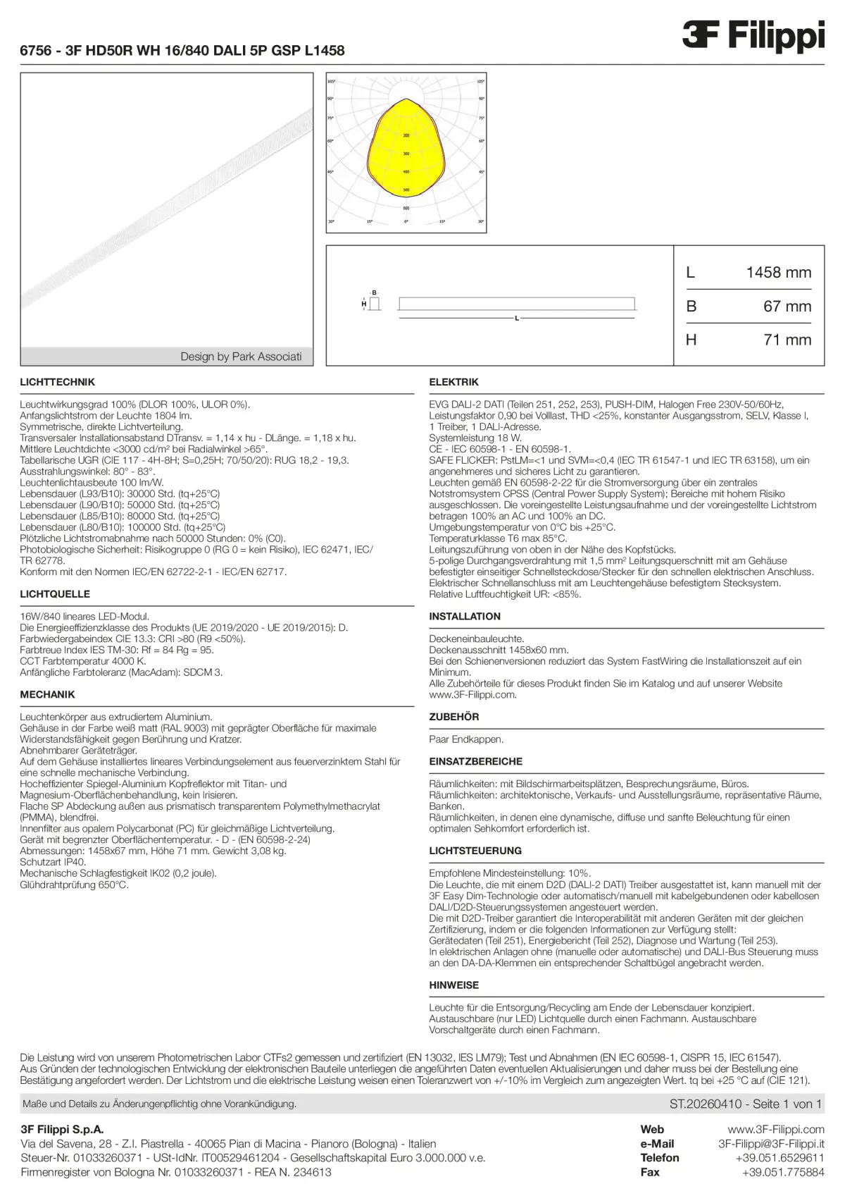 6756 - 3F HD50R WH 16-840 DALI 5P GSP L1458 - Datasheet - de