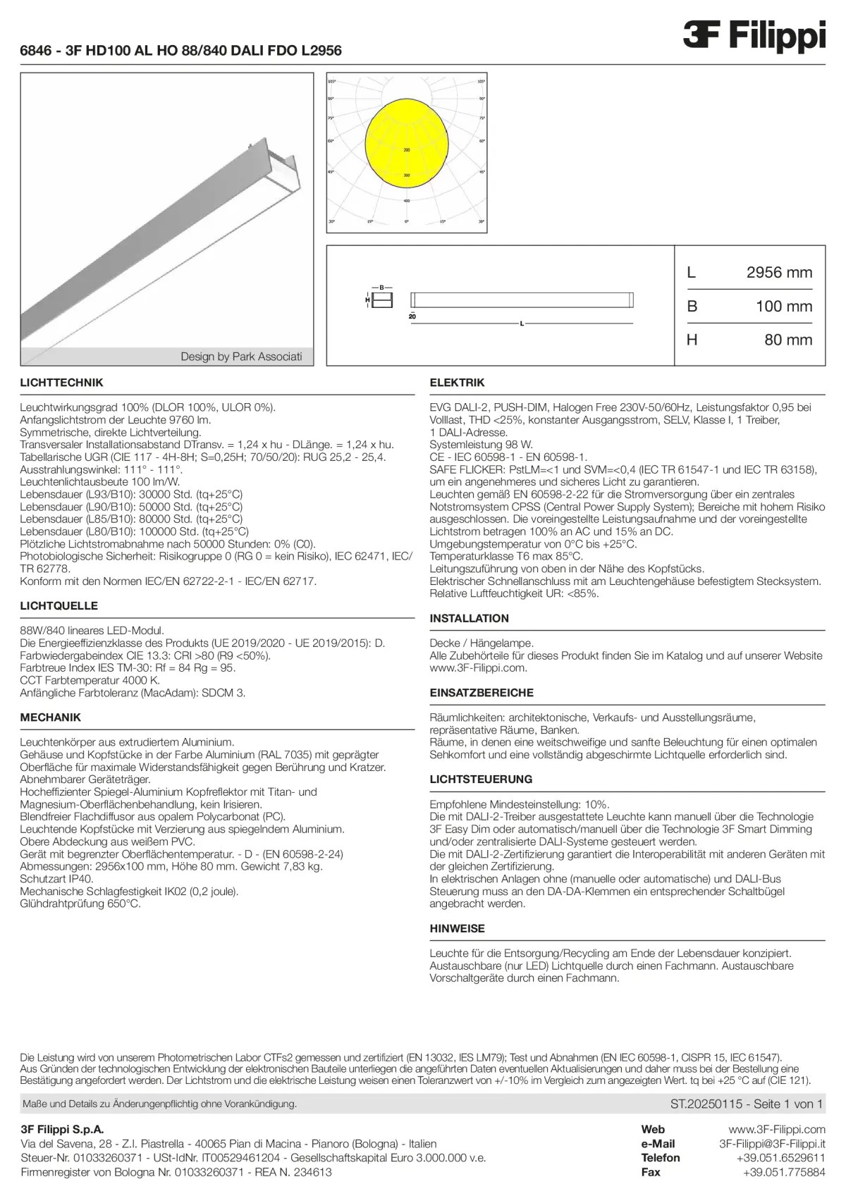 6846 - 3F HD100 AL HO 88-840 DALI FDO L2956 - Datasheet - de