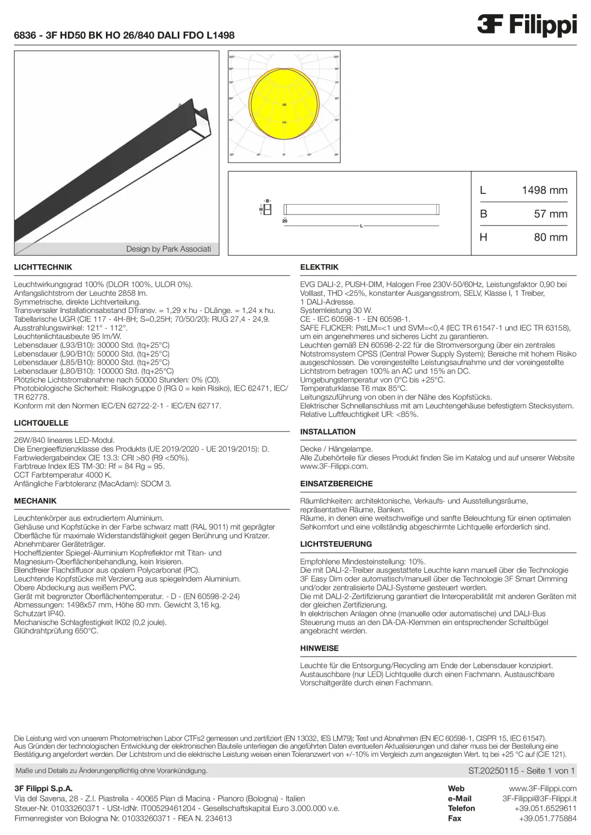 6836 - 3F HD50 BK HO 26-840 DALI FDO L1498 - Datasheet - de