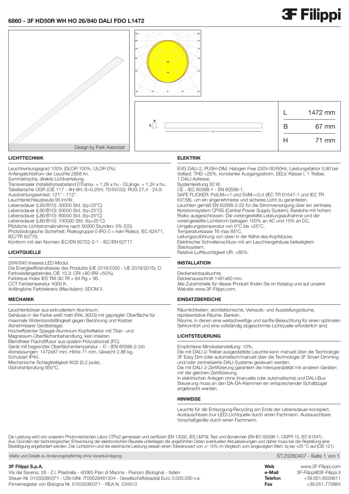 6860 - 3F HD50R WH HO 26-840 DALI FDO L1472 - Datasheet - de