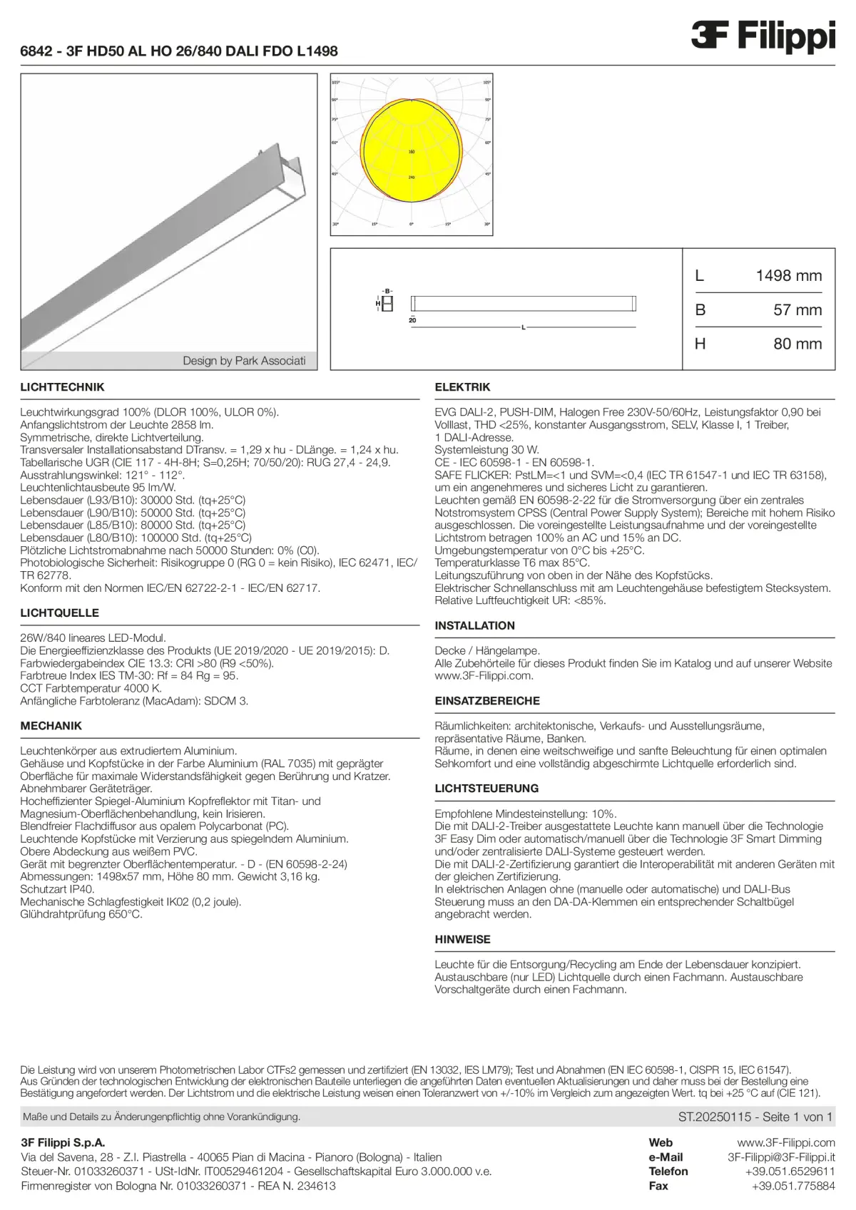 6842 - 3F HD50 AL HO 26-840 DALI FDO L1498 - Datasheet - de