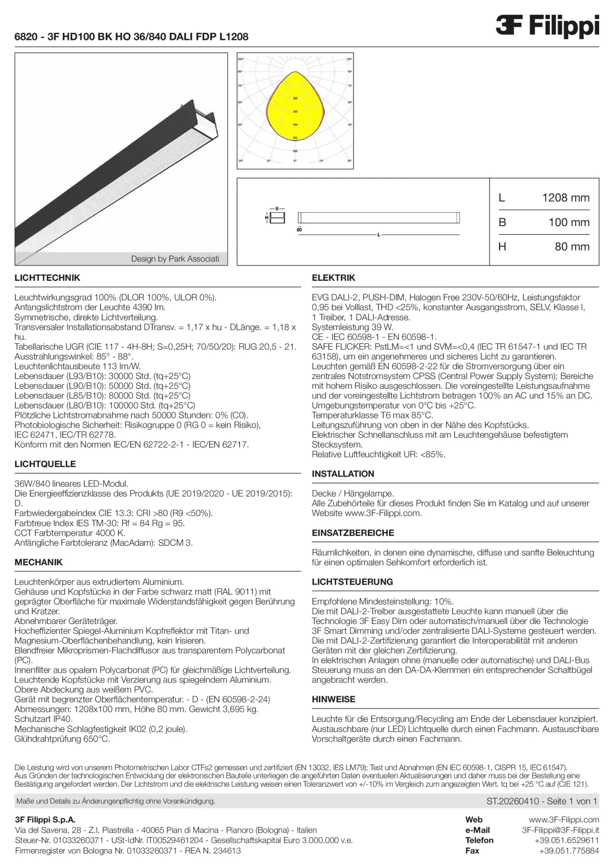 6820 - 3F HD100 BK HO 36-840 DALI FDP L1208 - Datasheet - de