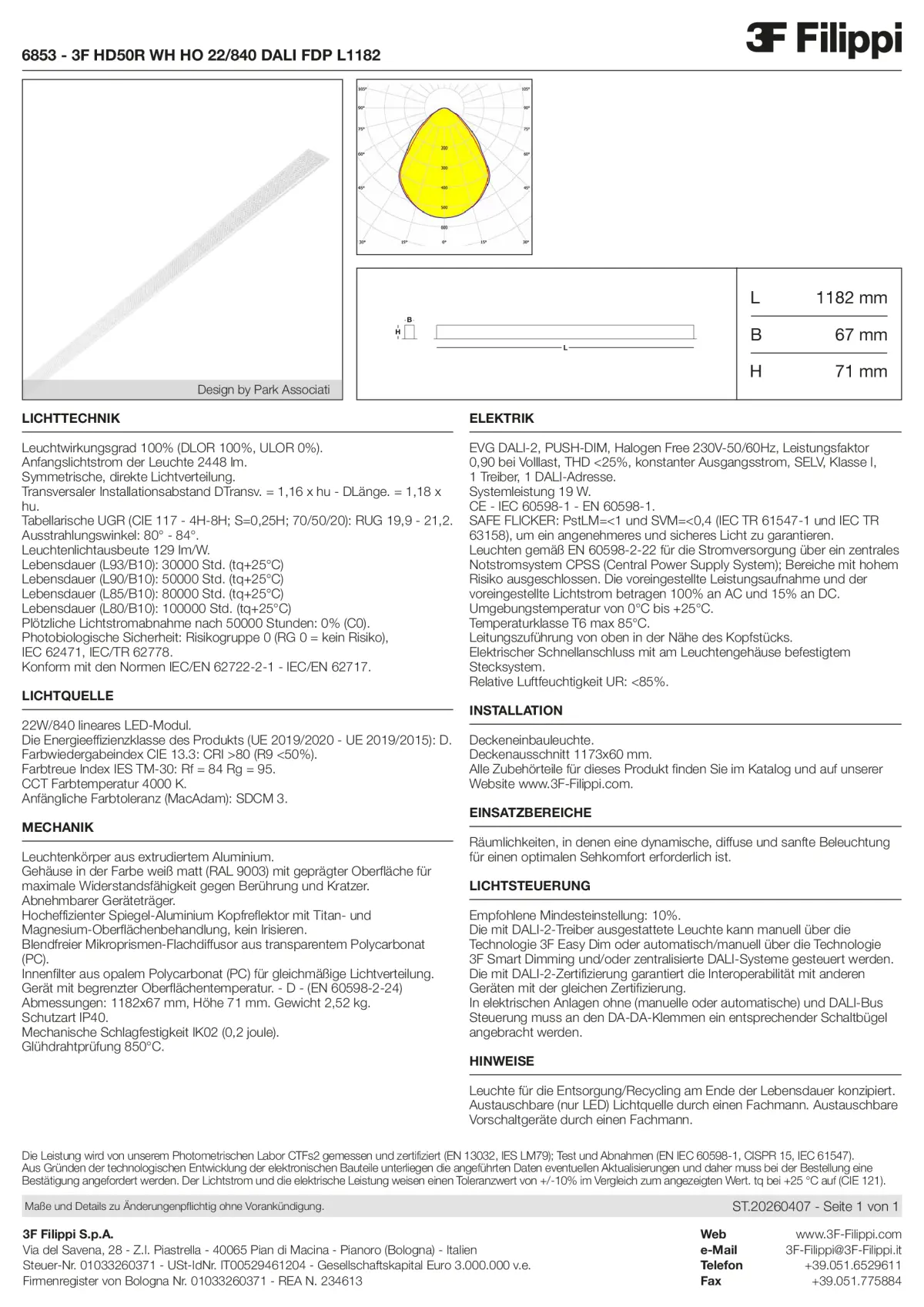 6853 - 3F HD50R WH HO 22-840 DALI FDP L1182 - Datasheet - de
