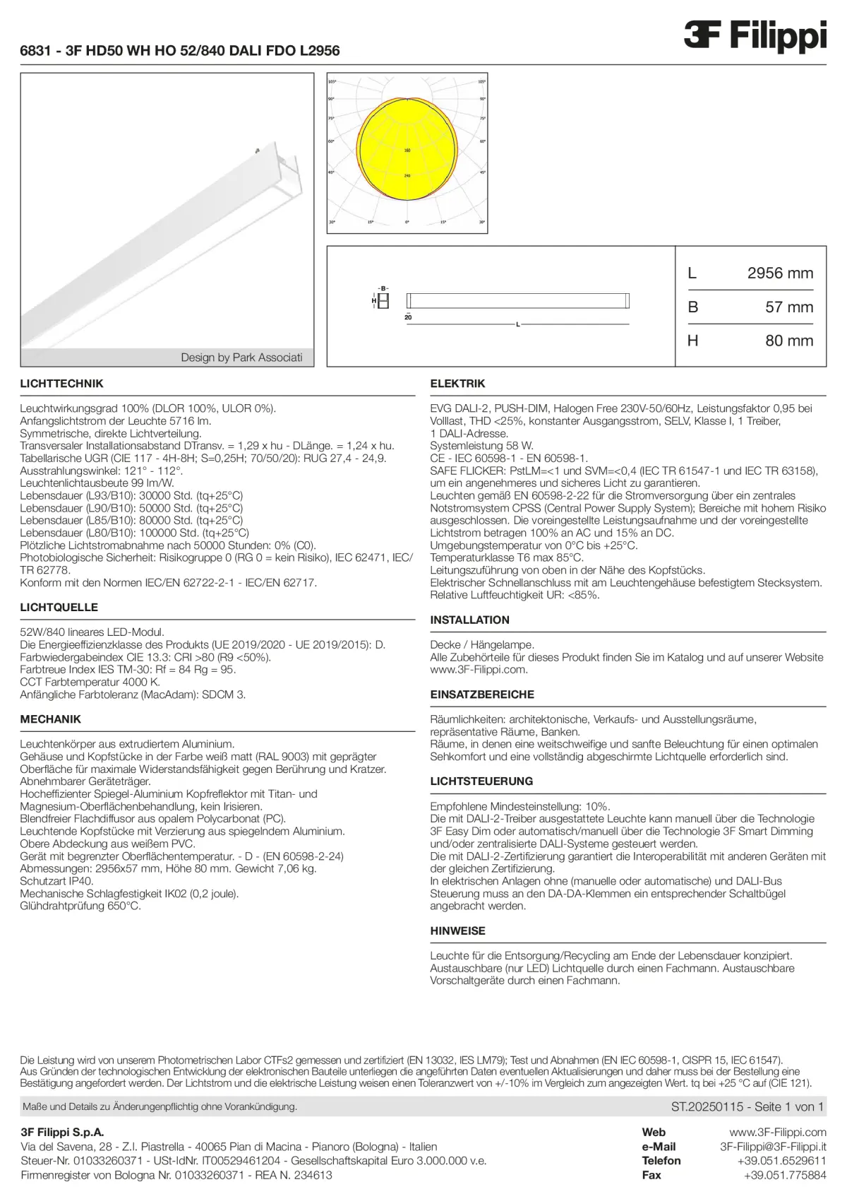 6831 - 3F HD50 WH HO 52-840 DALI FDO L2956 - Datasheet - de