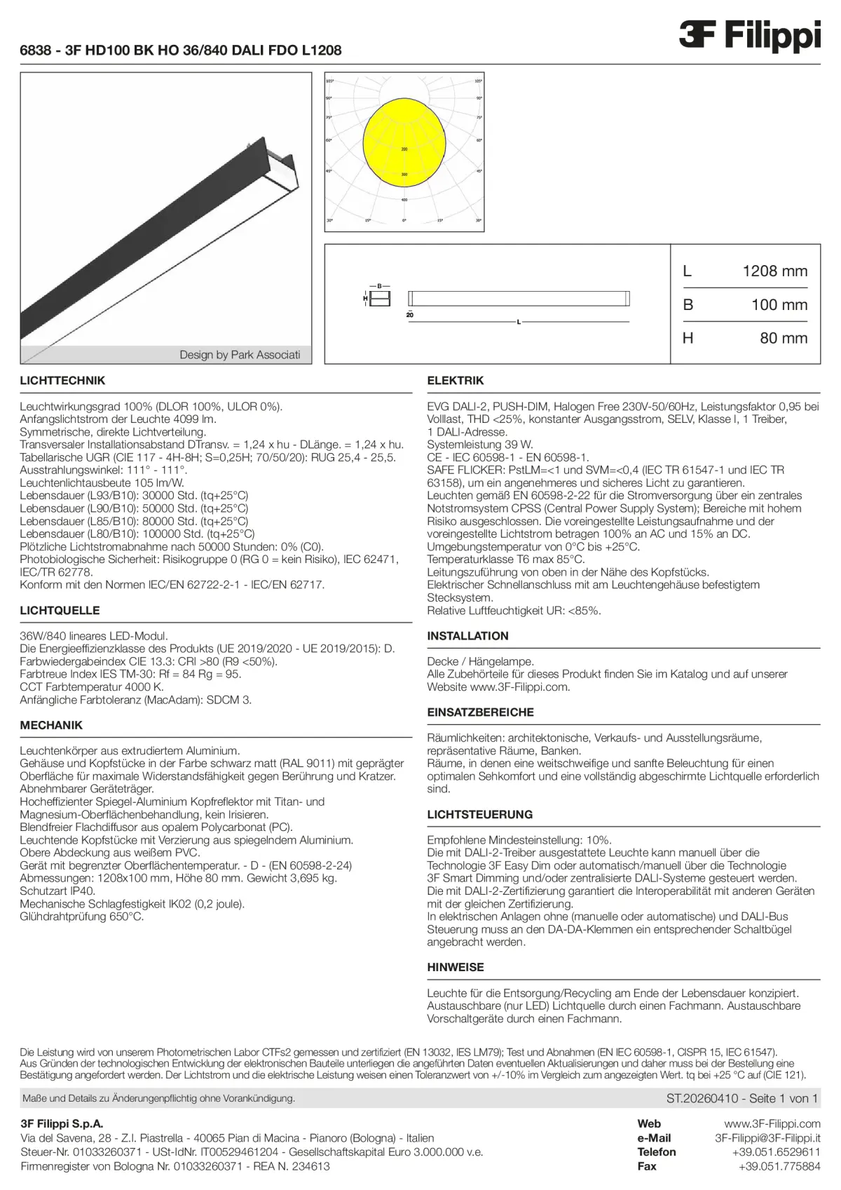 6838 - 3F HD100 BK HO 36-840 DALI FDO L1208 - Datasheet - de