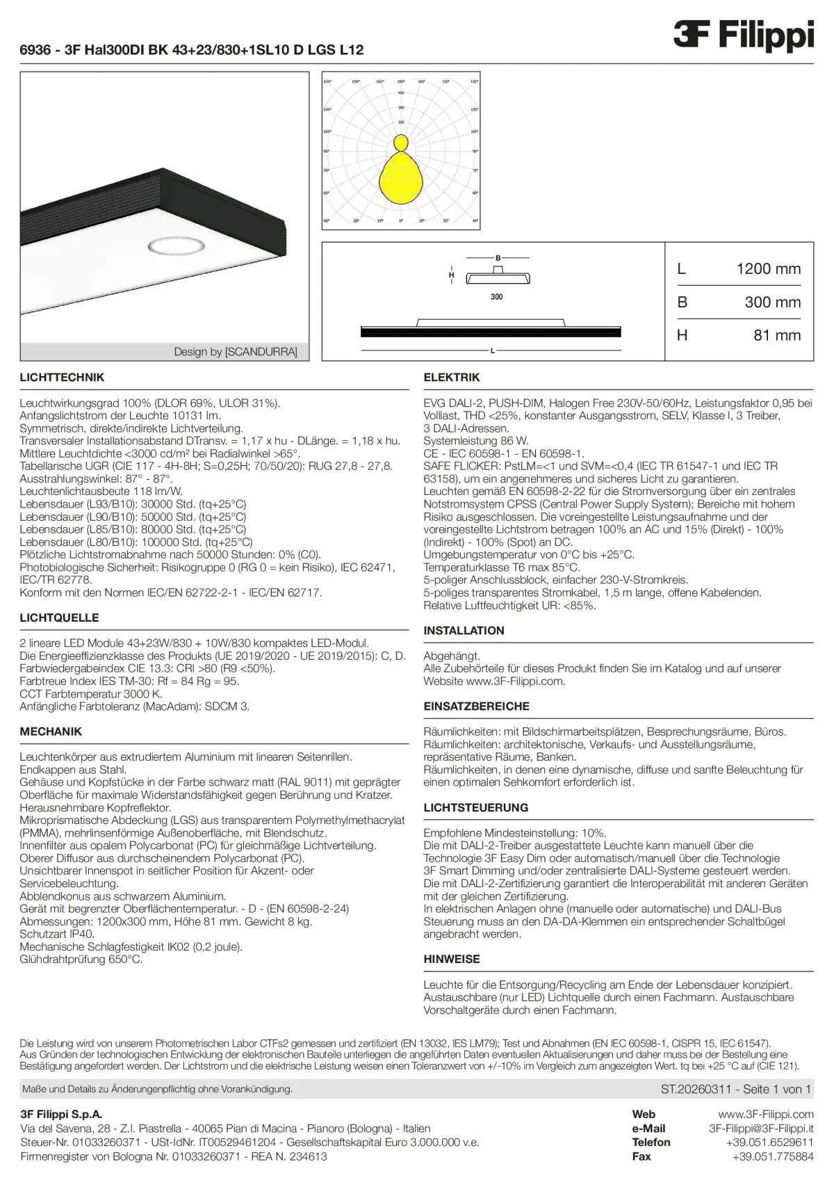 6936 - 3F Hal300DI BK 43+23-830+1SL10 D LGS L12 - Datasheet - de