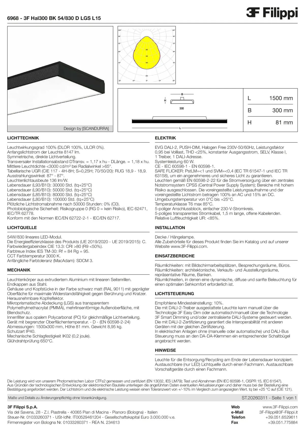 6968 - 3F Hal300 BK 54-830 D LGS L15 - Datasheet - de