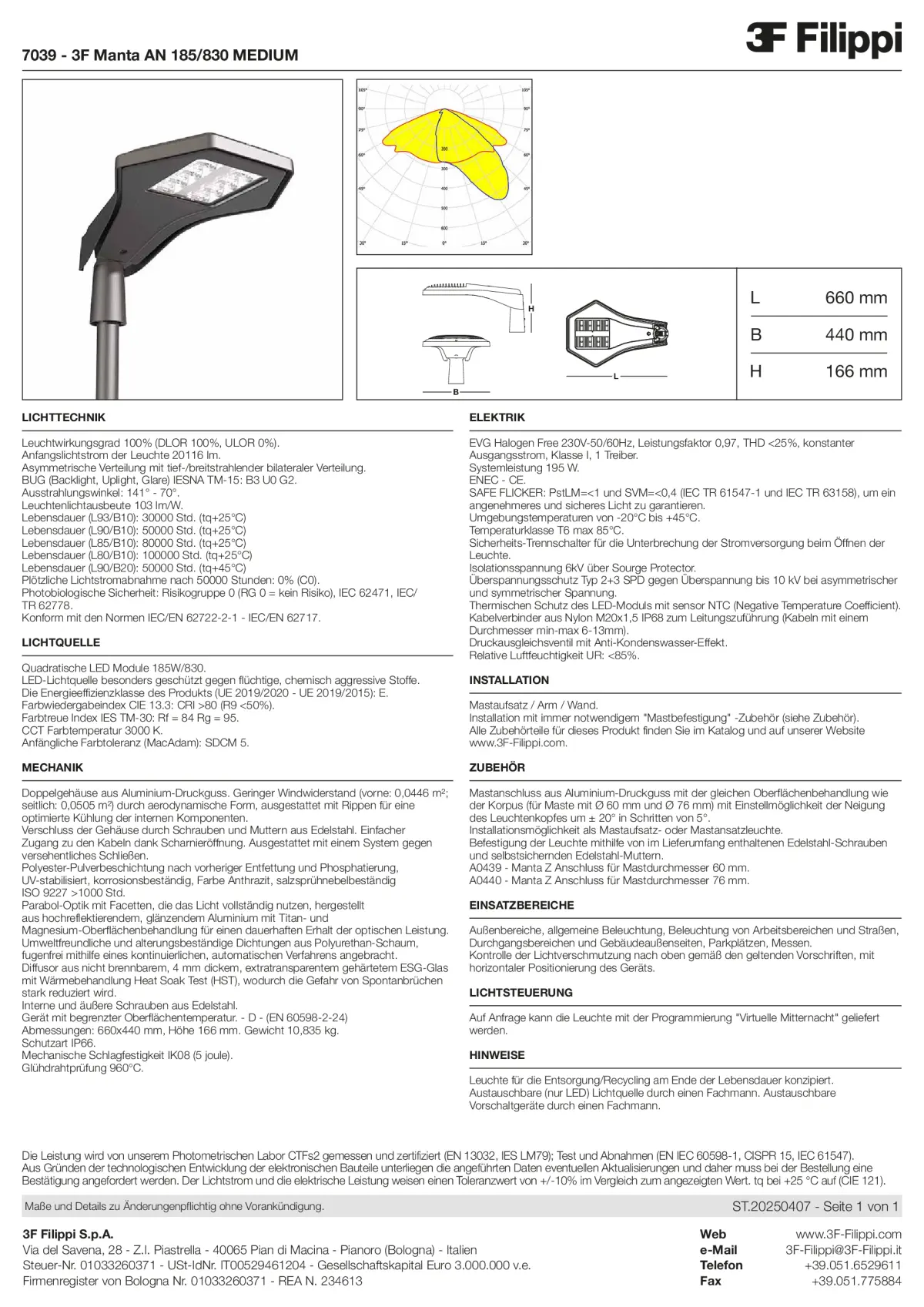 7039 - 3F Manta AN 185-830 MEDIUM - Datasheet - de