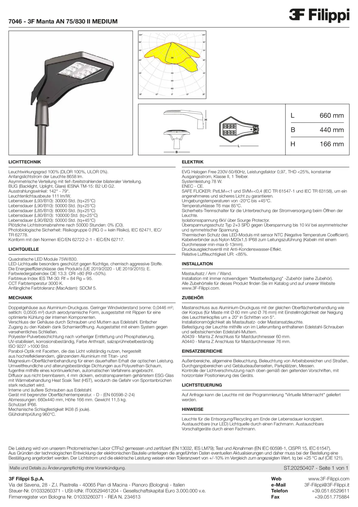 7046 - 3F Manta AN 75-830 II MEDIUM - Datasheet - de
