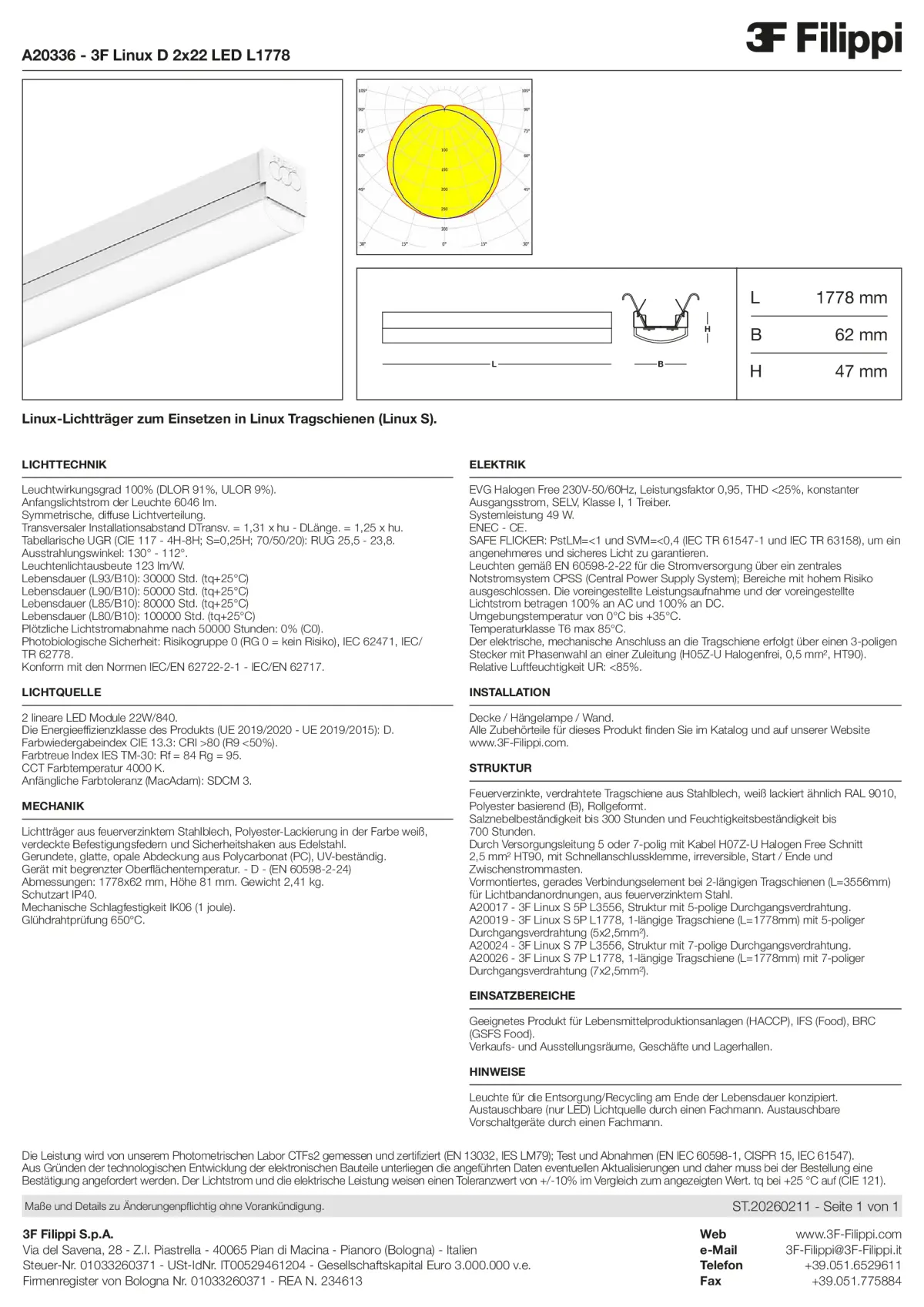 A20336 - 3F Linux D 2x22 LED L1778 - Datasheet - de