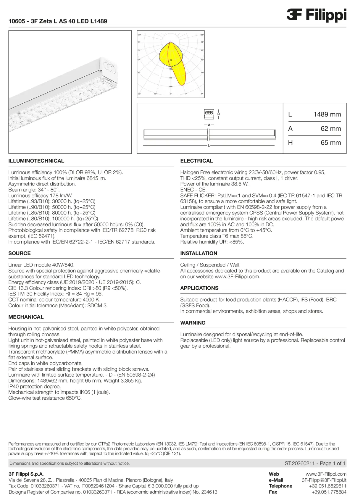 10605 - 3F Zeta L AS 40 LED L1489 - Datasheet - en