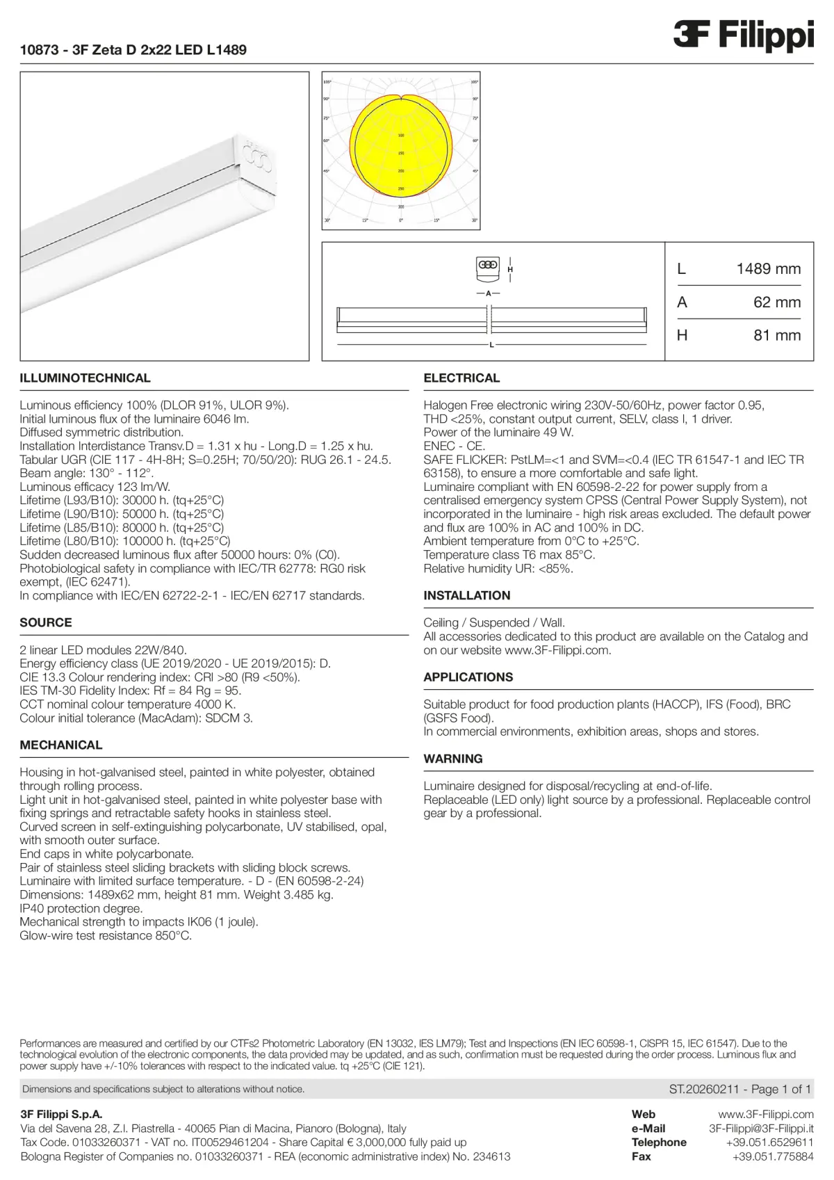 10873 - 3F Zeta D 2x22 LED L1489 - Datasheet - en