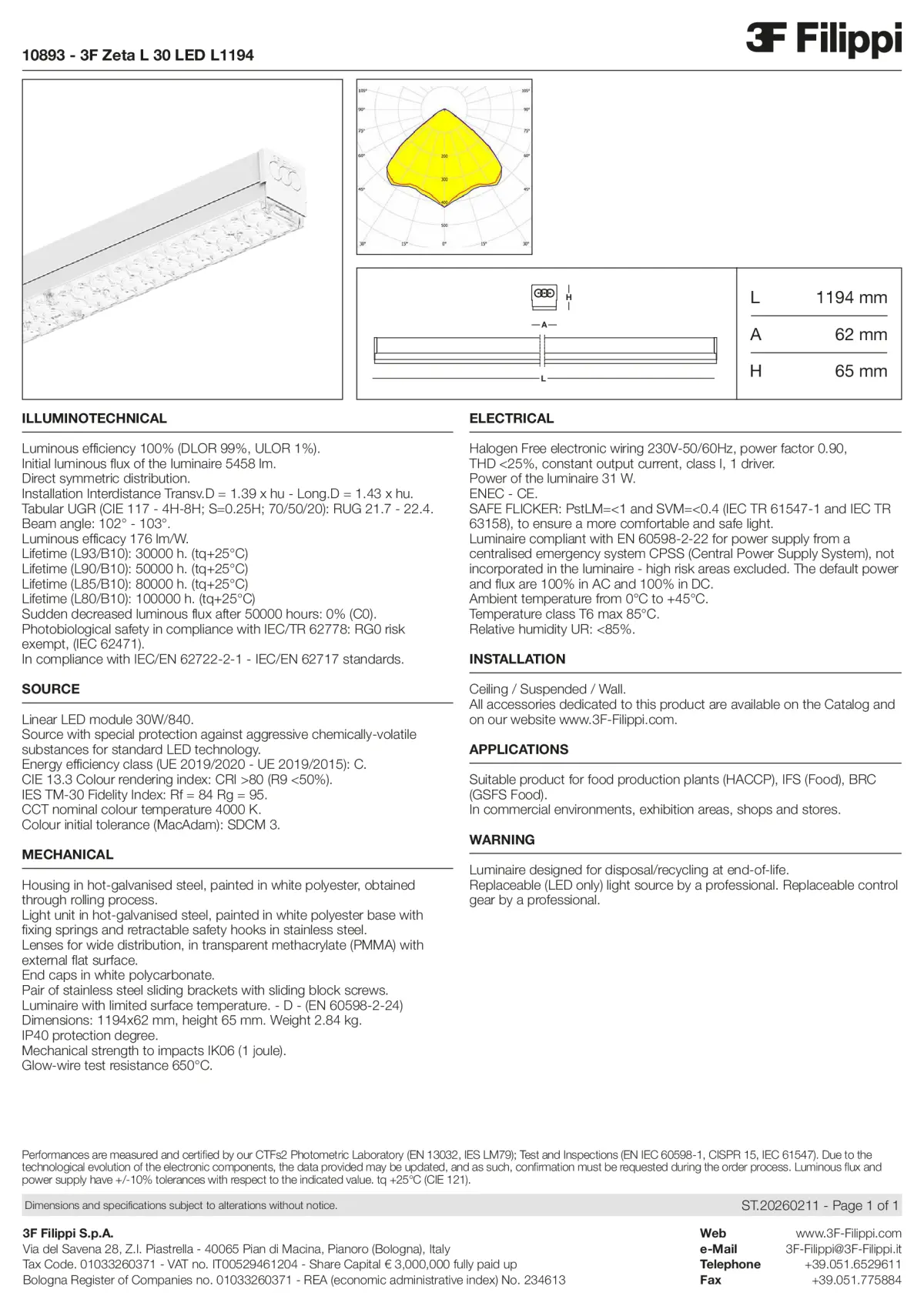 10893 - 3F Zeta L 30 LED L1194 - Datasheet - en