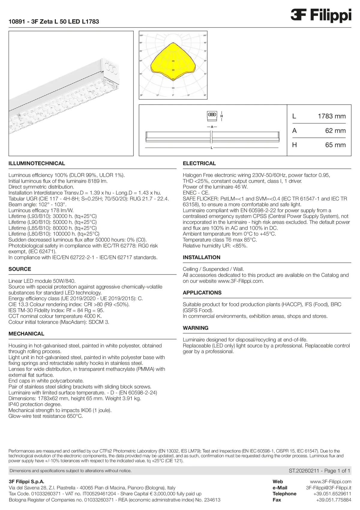 10891 - 3F Zeta L 50 LED L1783 - Datasheet - en