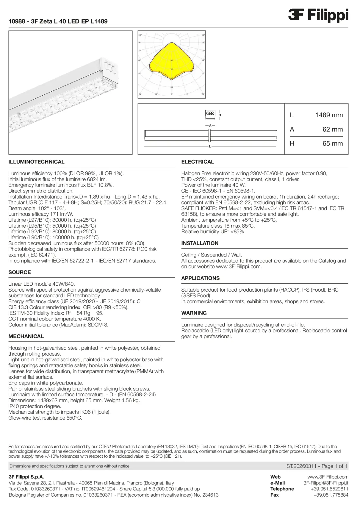 10988 - 3F Zeta L 40 LED EP L1489 - Datasheet - en