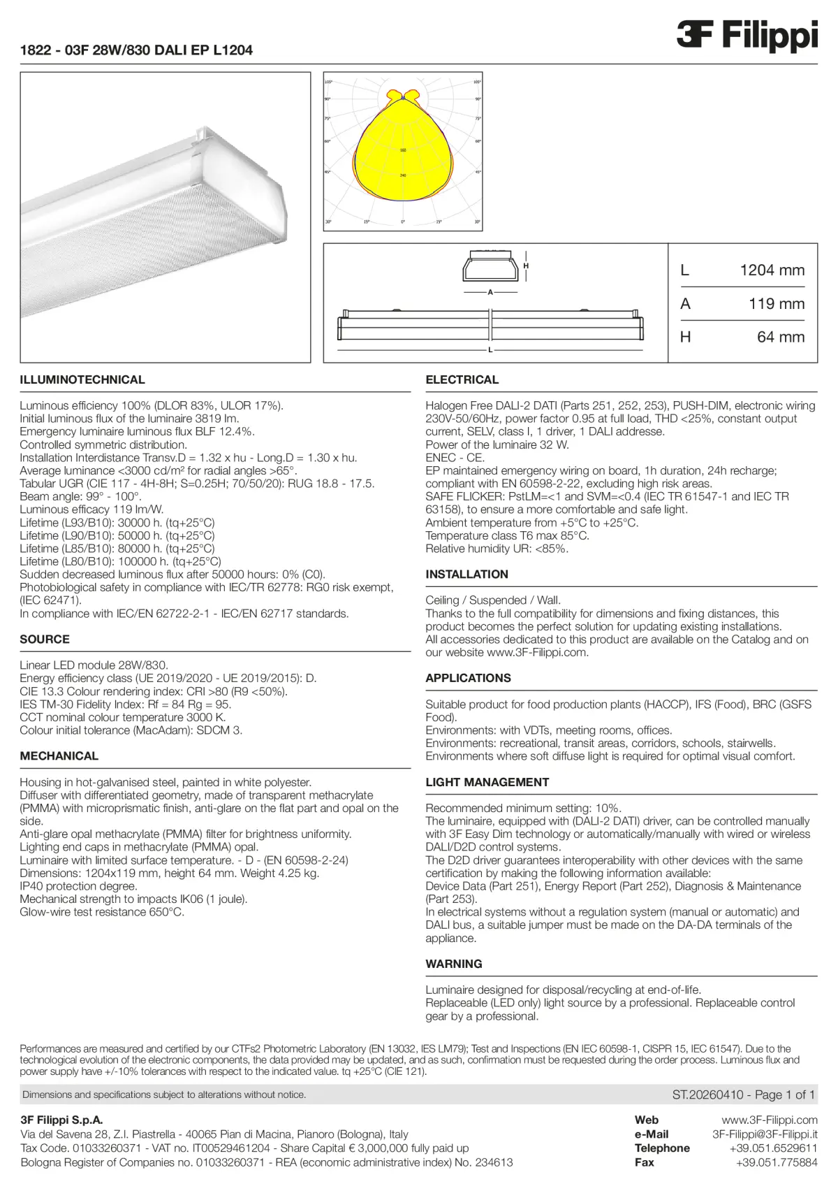 1822 - 03F 28W-830 DALI EP L1204 - Datasheet - en